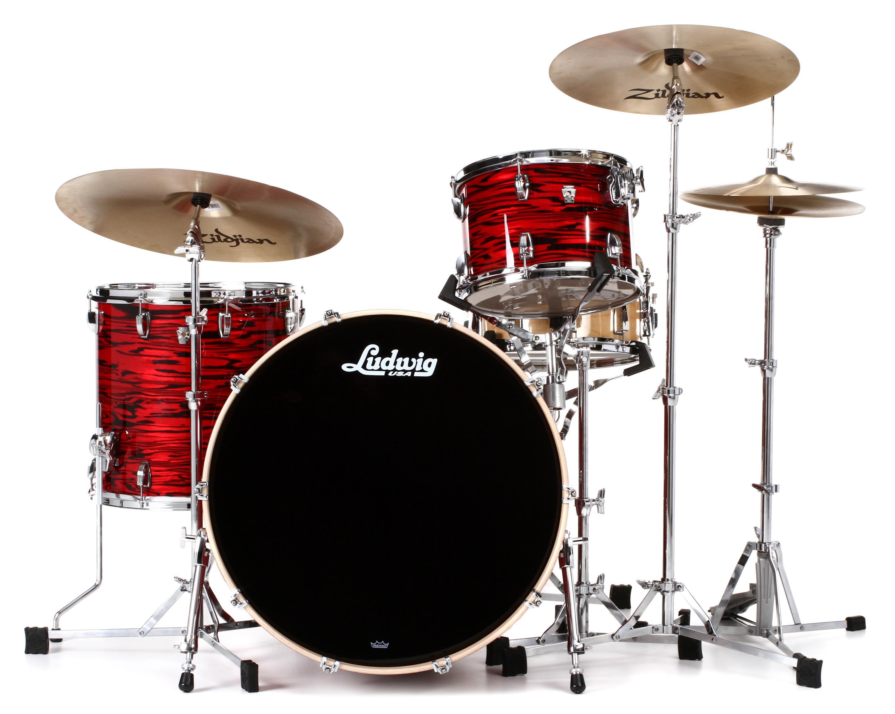 Ludwig Keystone X Pro Beat Shell Pack 3-piece - Red Swirl