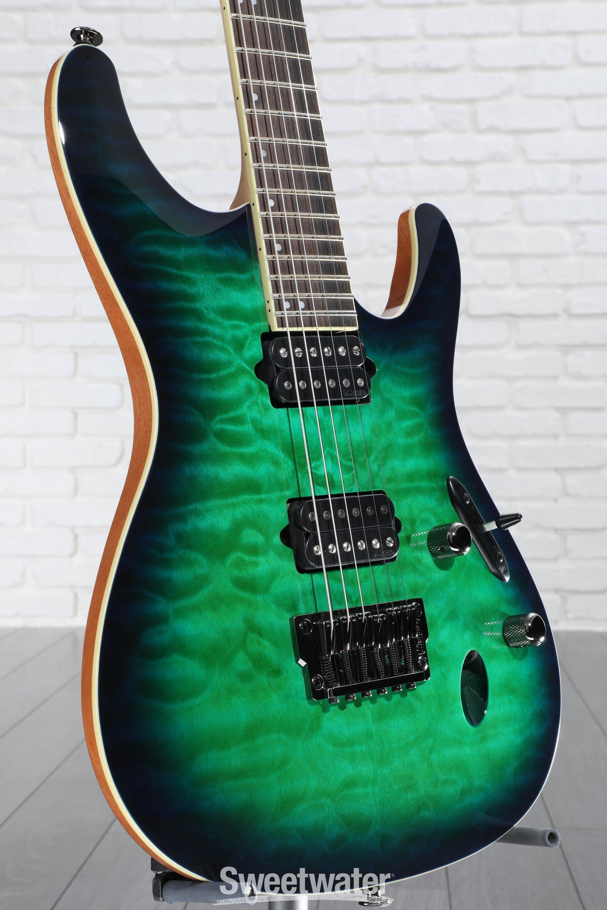 フルセット52 Ibanez Prestige S6521Q Electric Guitar - Surreal Blue Burst