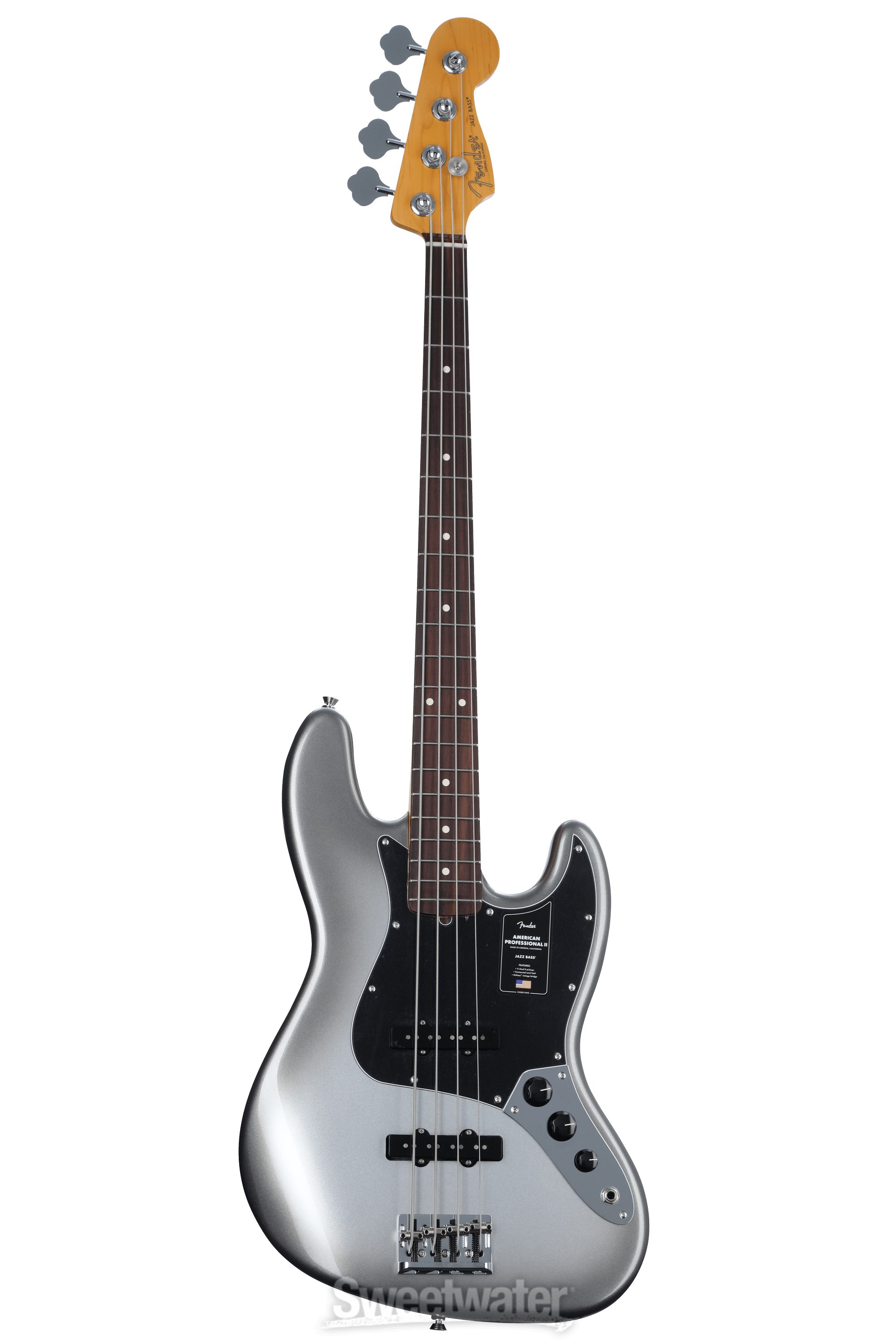 Fender American Professional II Jazz Bass - Mercury with 