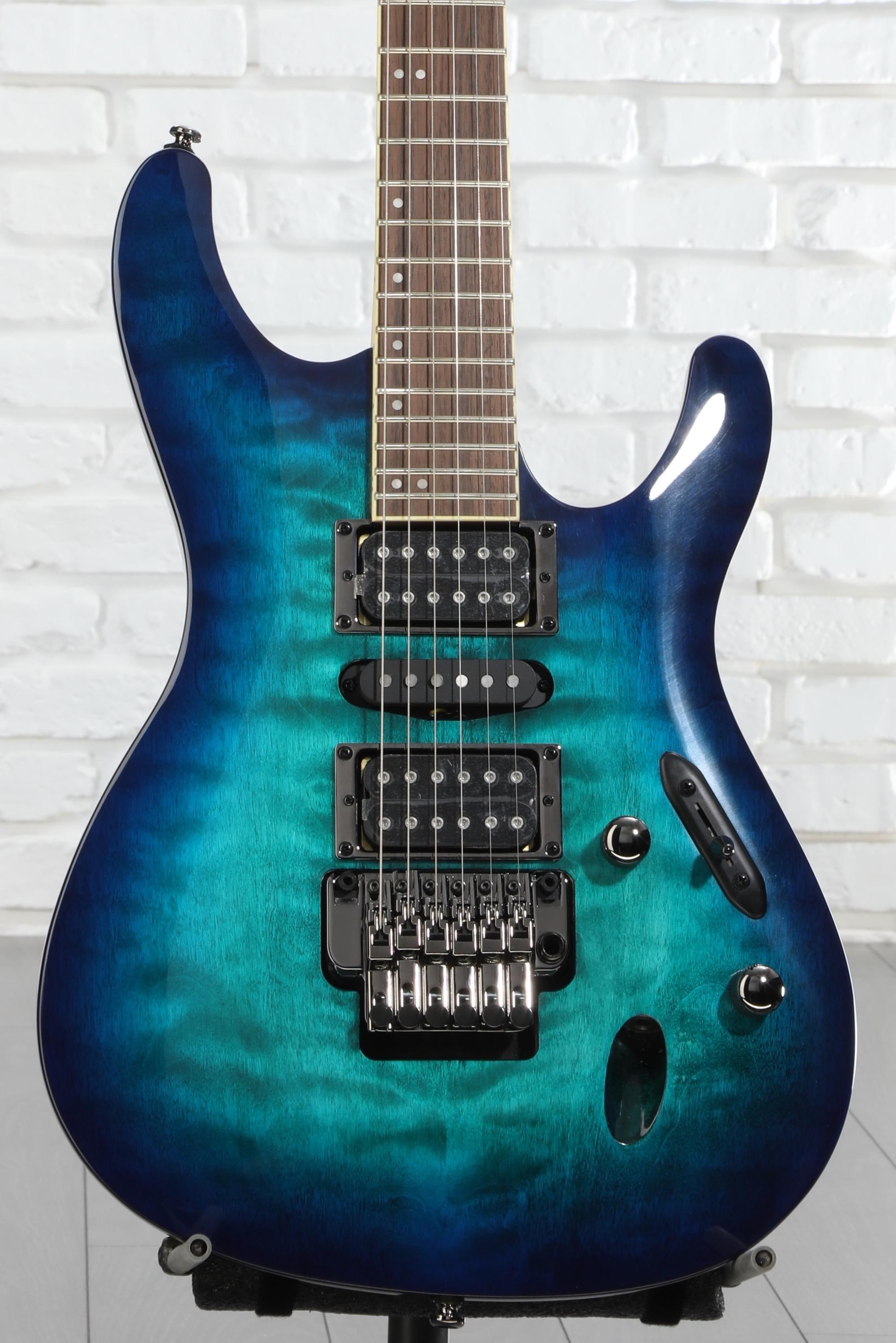 Ibanez S670QM Electric Guitar - Sapphire Blue | Sweetwater