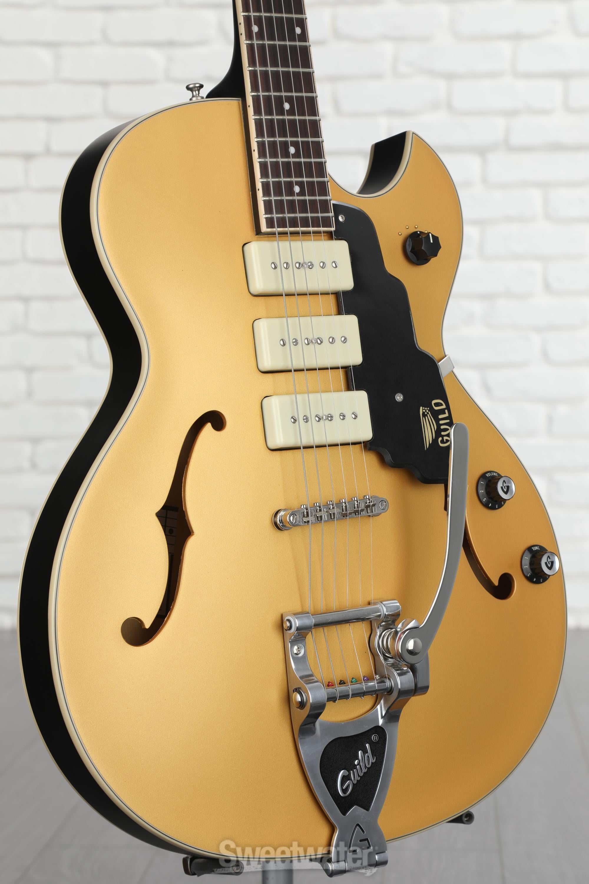 Guild Starfire I Jet90 ゴールド セミアコ ギグバッグ付き Guild Starfire I Jet 90 Electric Guitar - Satin Gold