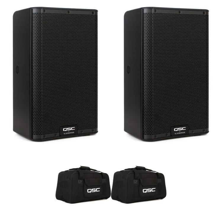 QSC 2000W inch Powered Speaker Pair With Bags Reviews