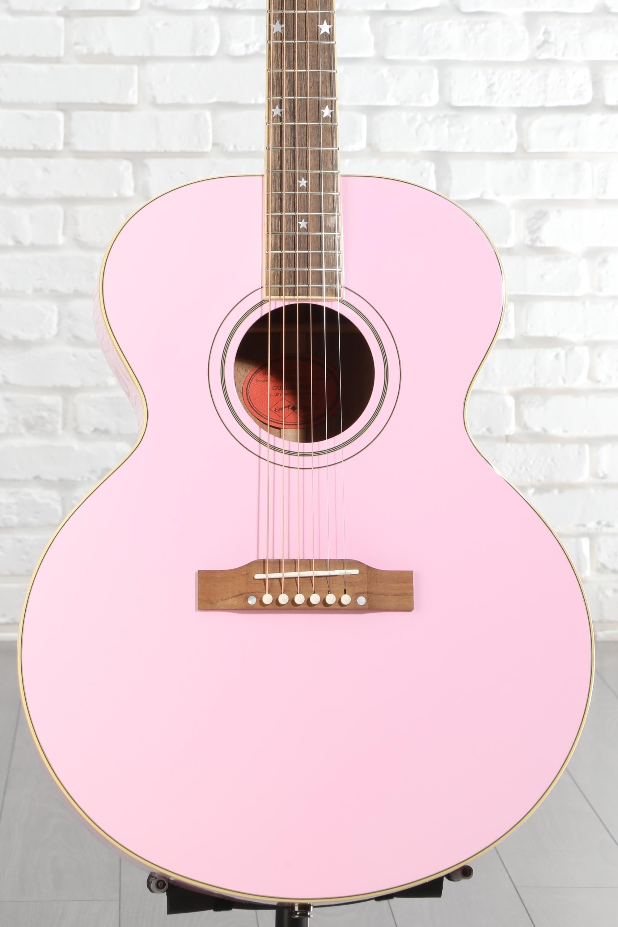 Epiphone J-180 LS Acoustic-electric Guitar - Pink | Sweetwater