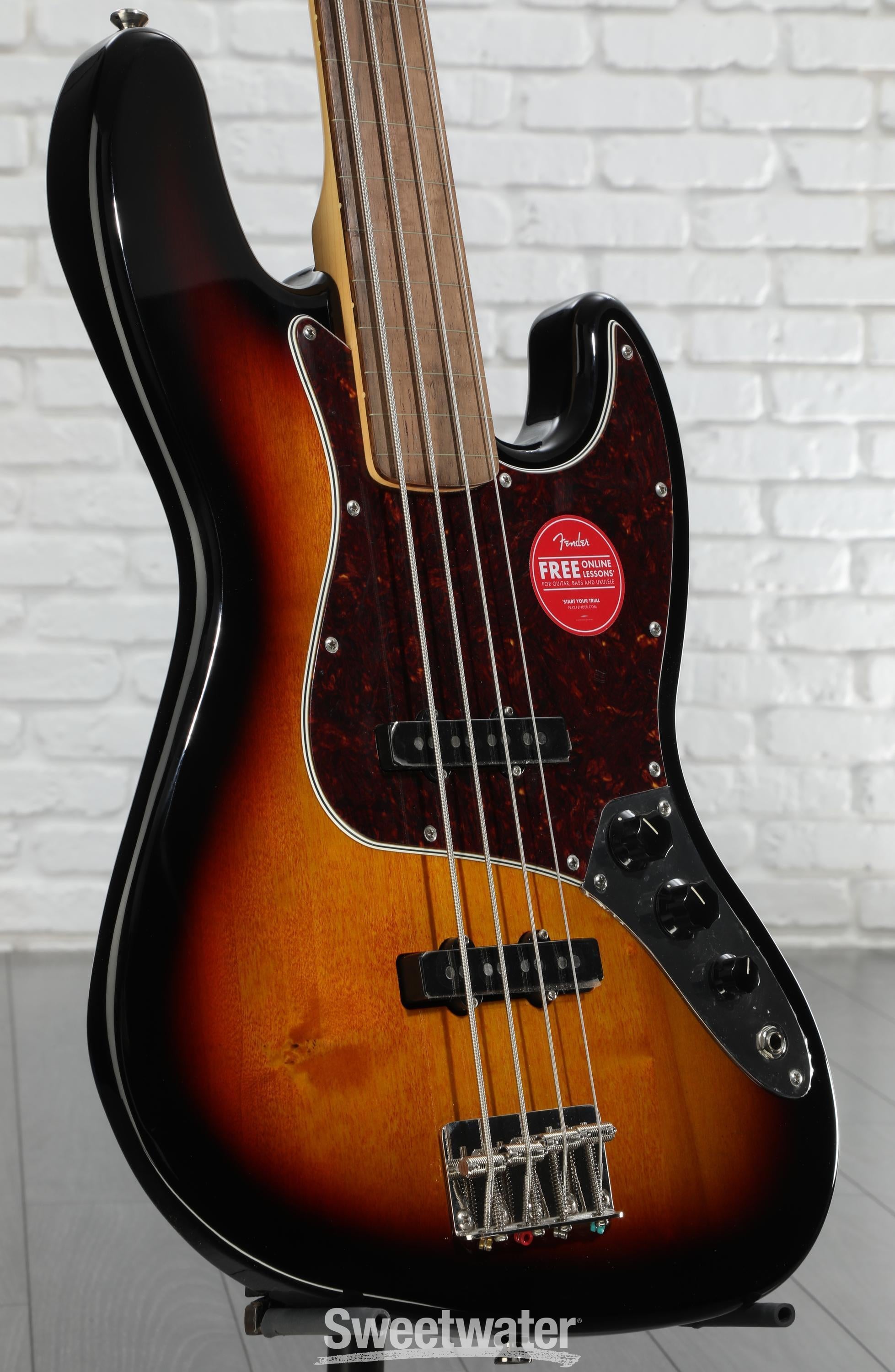 【10439】 Squier Fretless Jazz Bass Squier Vintage Modified Jazz Bass Fretless - Sunburst