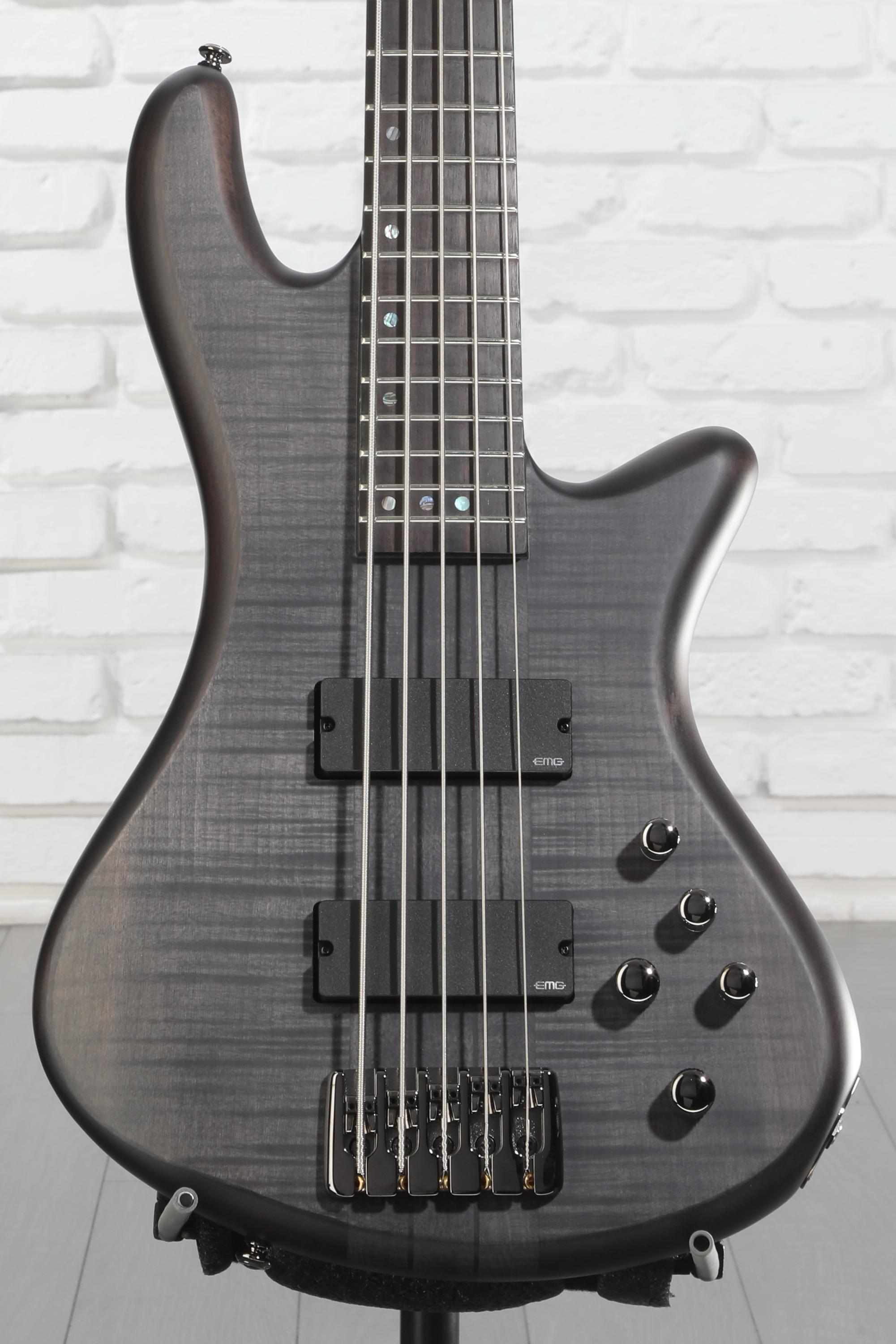Schecter Stiletto Studio 5 Bass Guitar - See-Thru Black