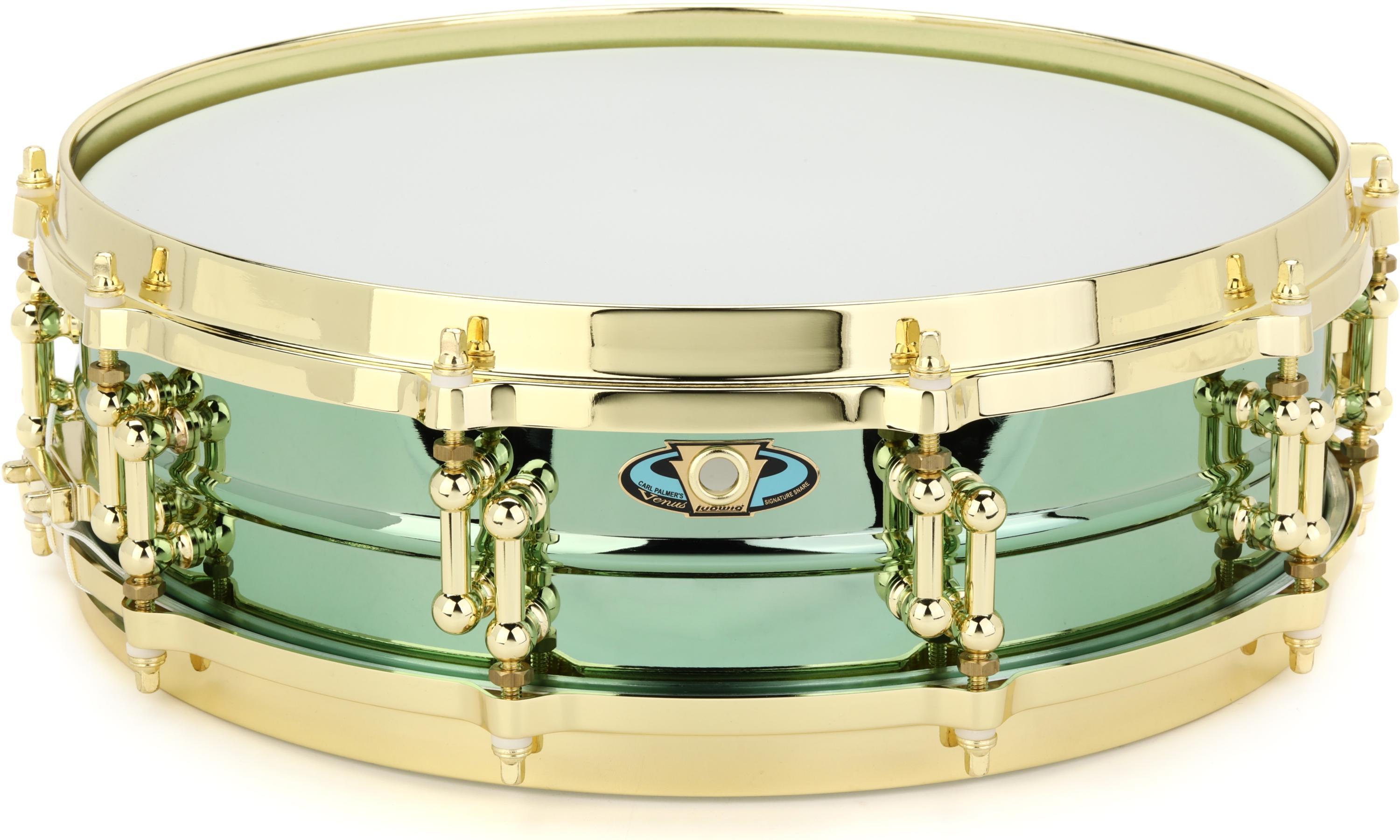 Photo of Ludwig Carl Palmer "Venus" Signature Snare Drum - 3.7 inches x 14 inches, Lacquered Green
