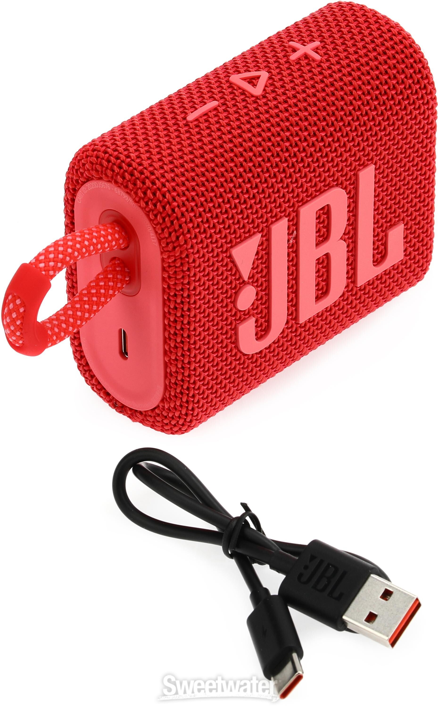 JBL Lifestyle Go 3 Waterproof Portable Bluetooth Speaker - Red