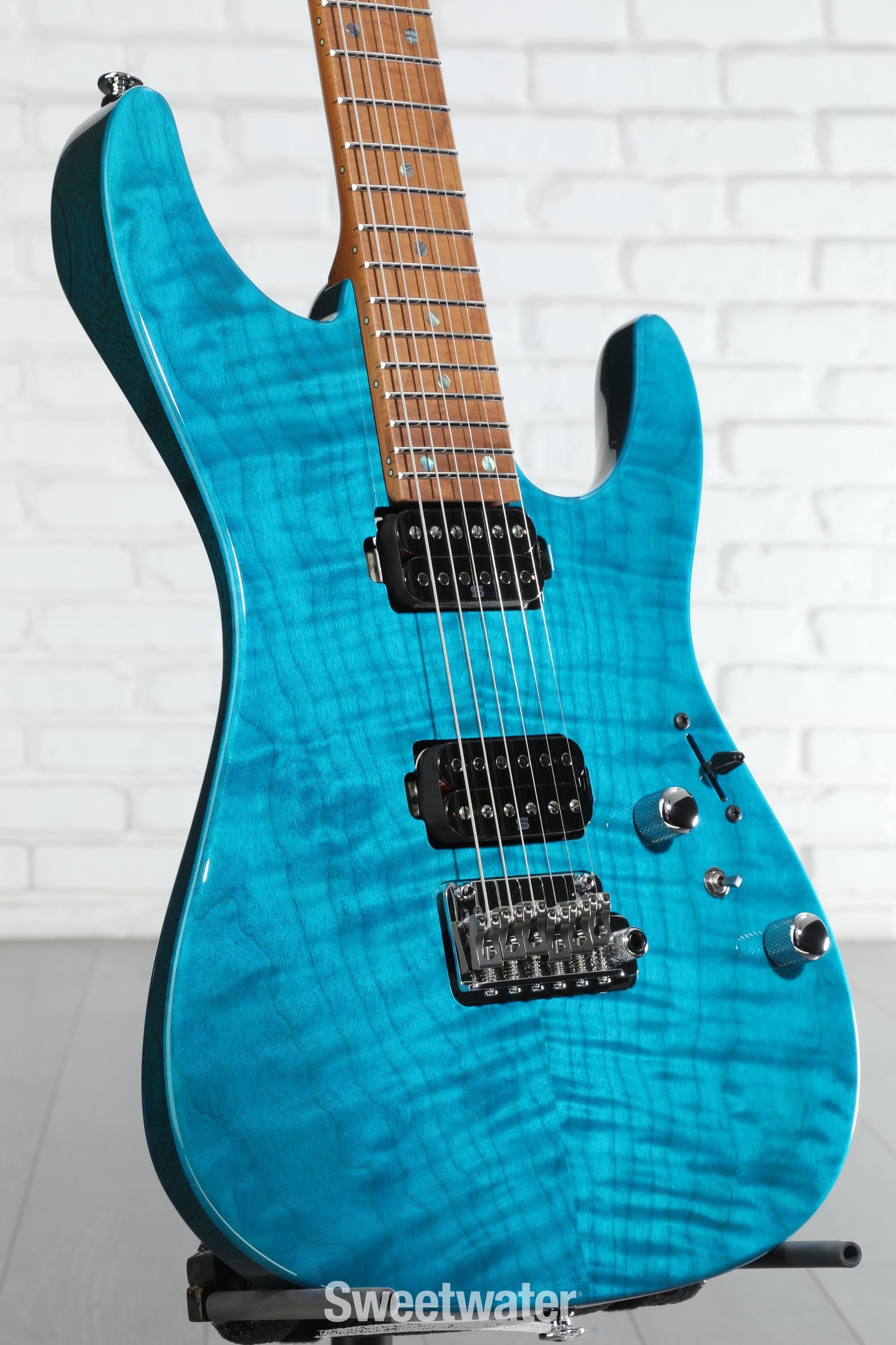 アイバニーズ MM1-TAB Martin Miller シグネチャーモデル Ibanez Martin Miller Signature MM1 - Transparent Aqua Blue