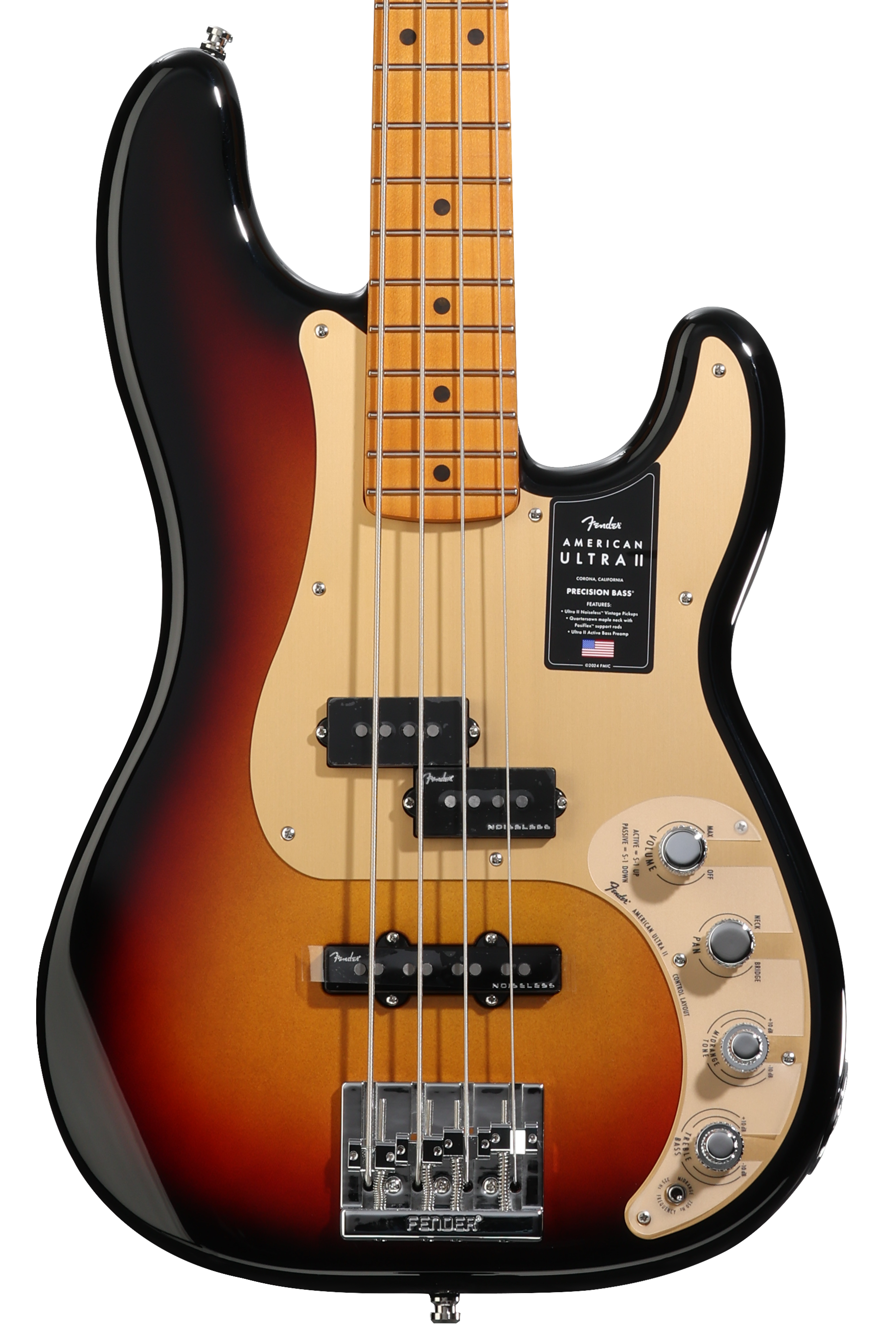 Fender American Ultra II Precision Bass - Ultraburst | Sweetwater