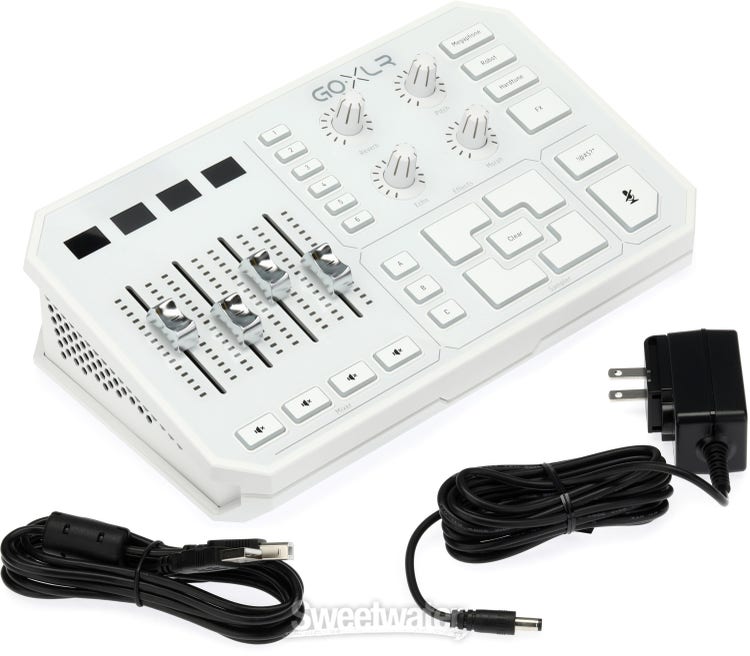 TC-Helicon GoXLR 4-channel USB Streaming Mixer with Voice FX and Sampler -  White