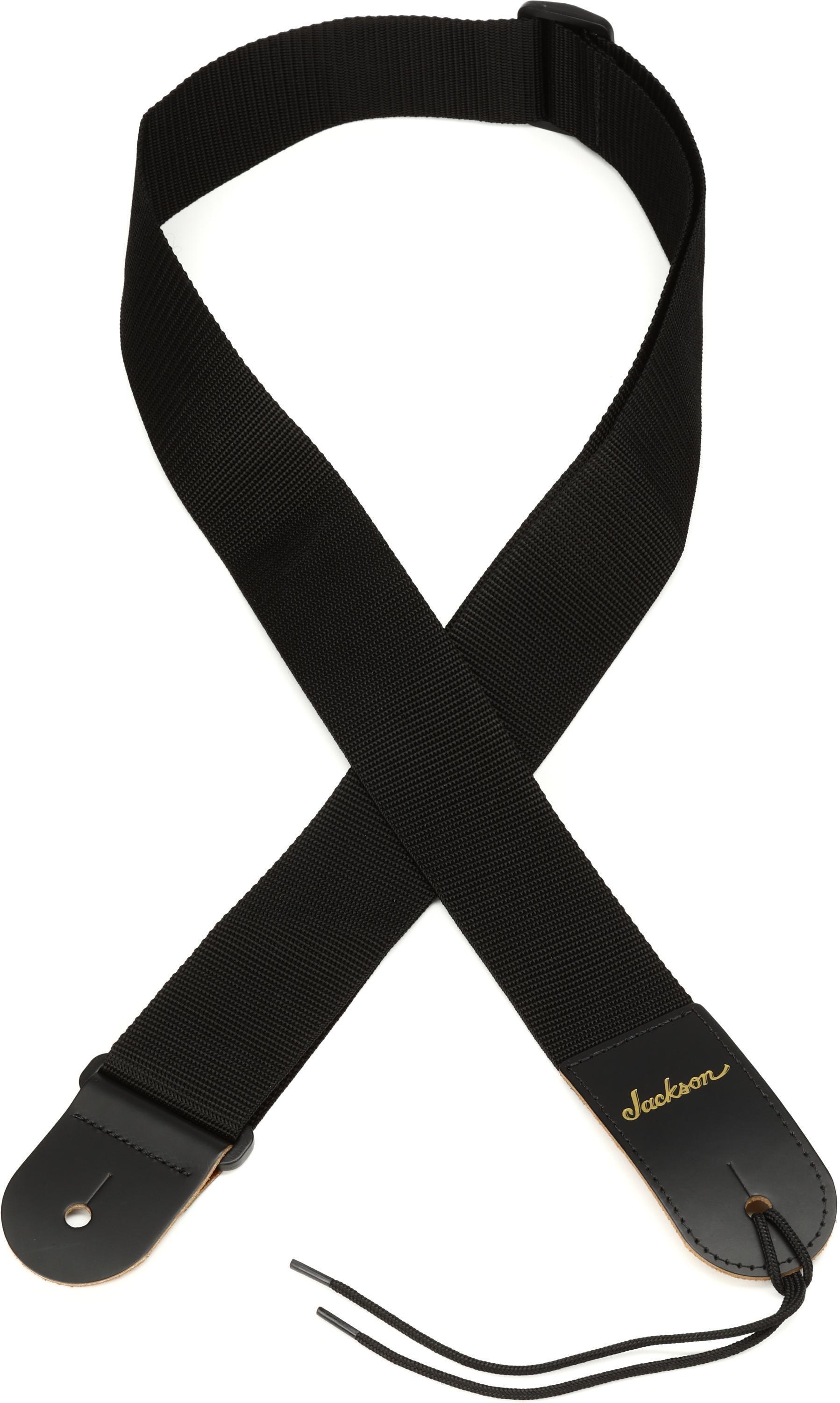 Jackson 2 Nylon Guitar Strap - Black with embroidered logo