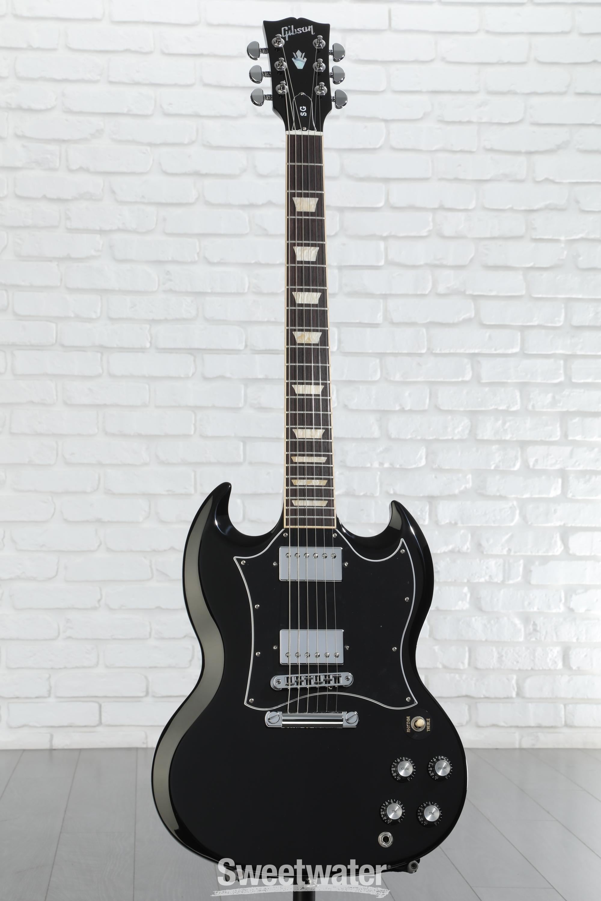 Gibson SG Standard Electric Guitar - Ebony | Sweetwater Gibson SG Standard Electric Guitar - Ebony | Sweetwater