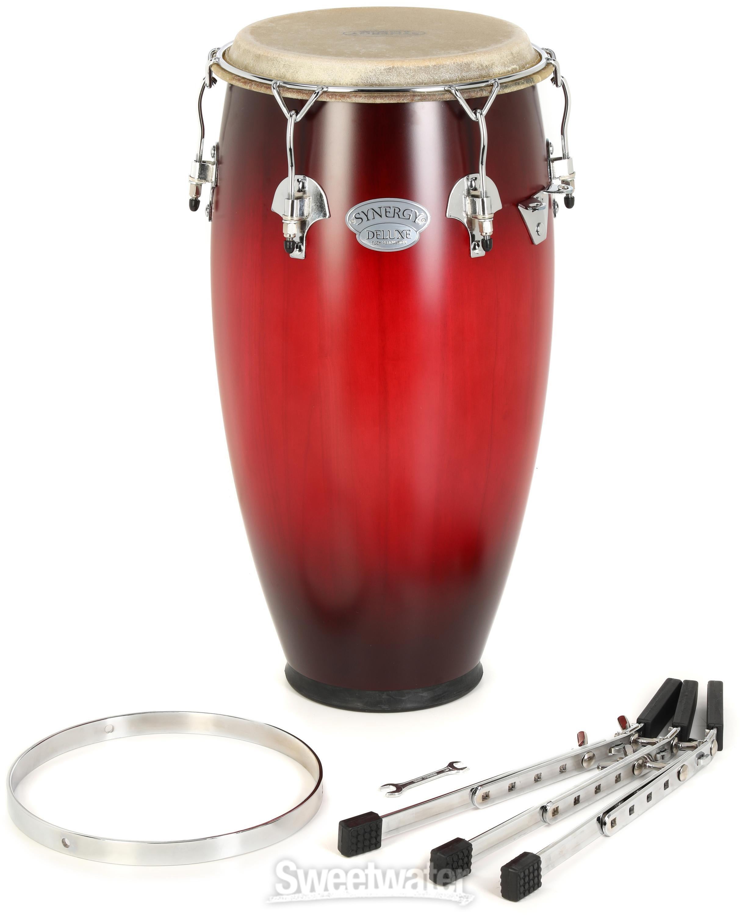 Toca Percussion Synergy Deluxe Tumba with Stand - Wine Burst