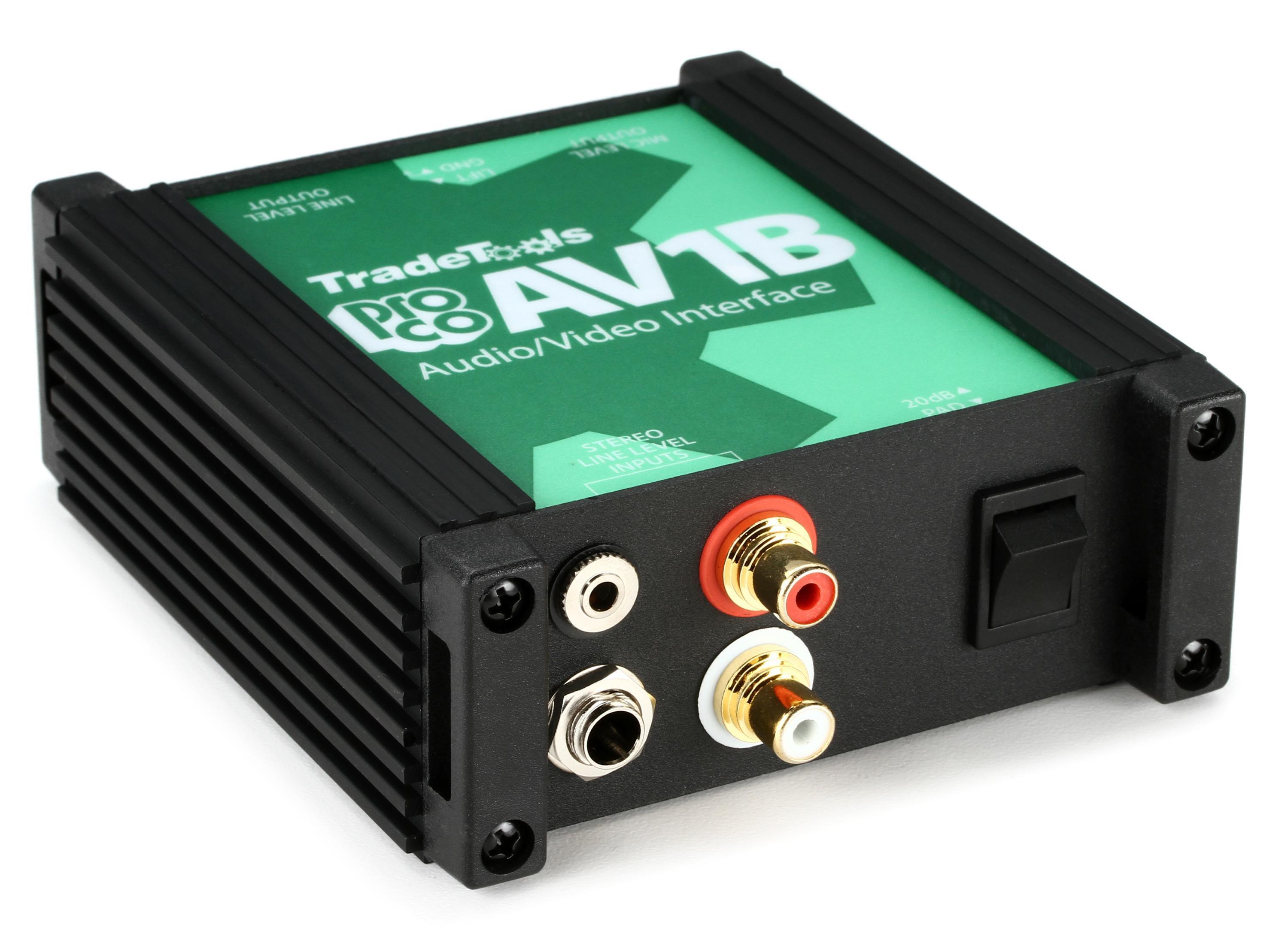 Pro Co AV1B 1-channel Passive A/V Direct Box Sweetwater