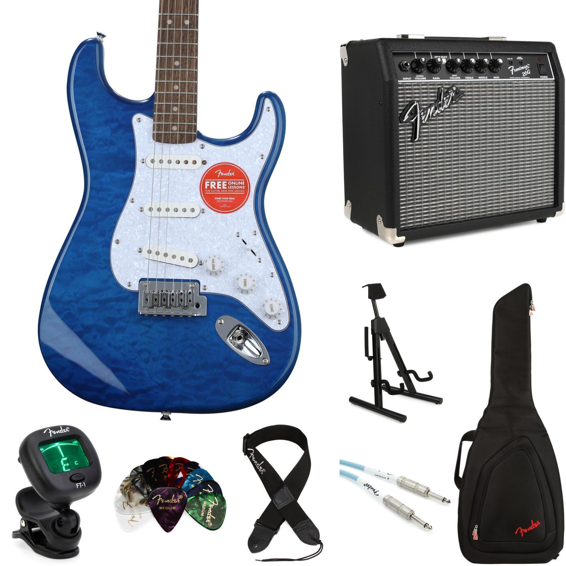 ギター QUARE AFFINITY ST MBL/M BY FENDER Amazon.com: Squier Affinity Series Stratocaster Packs