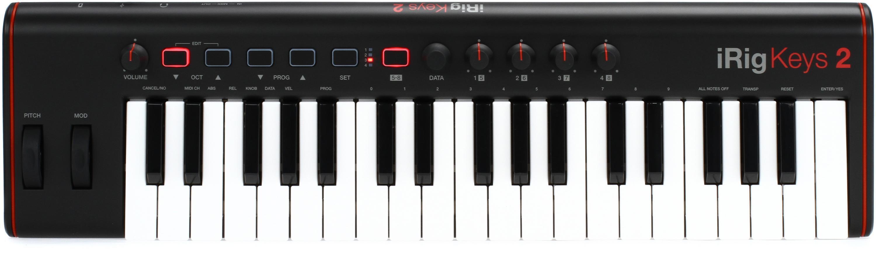 IK Multimedia iRig Keys 2 37-key Controller for iOS, Android, and Mac/PC
