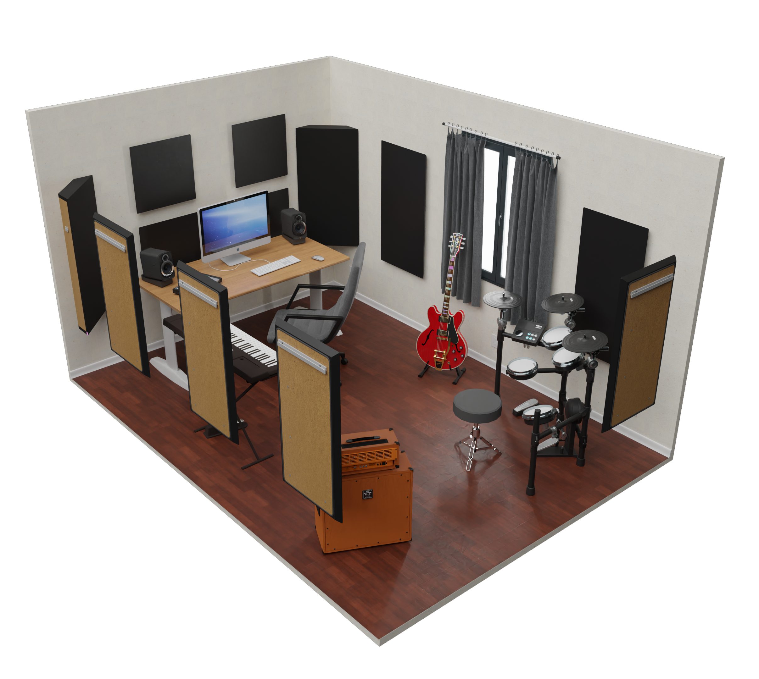 Photo of ProSoCoustic 150-square-foot Acoustic Room Treament Bundle - Black