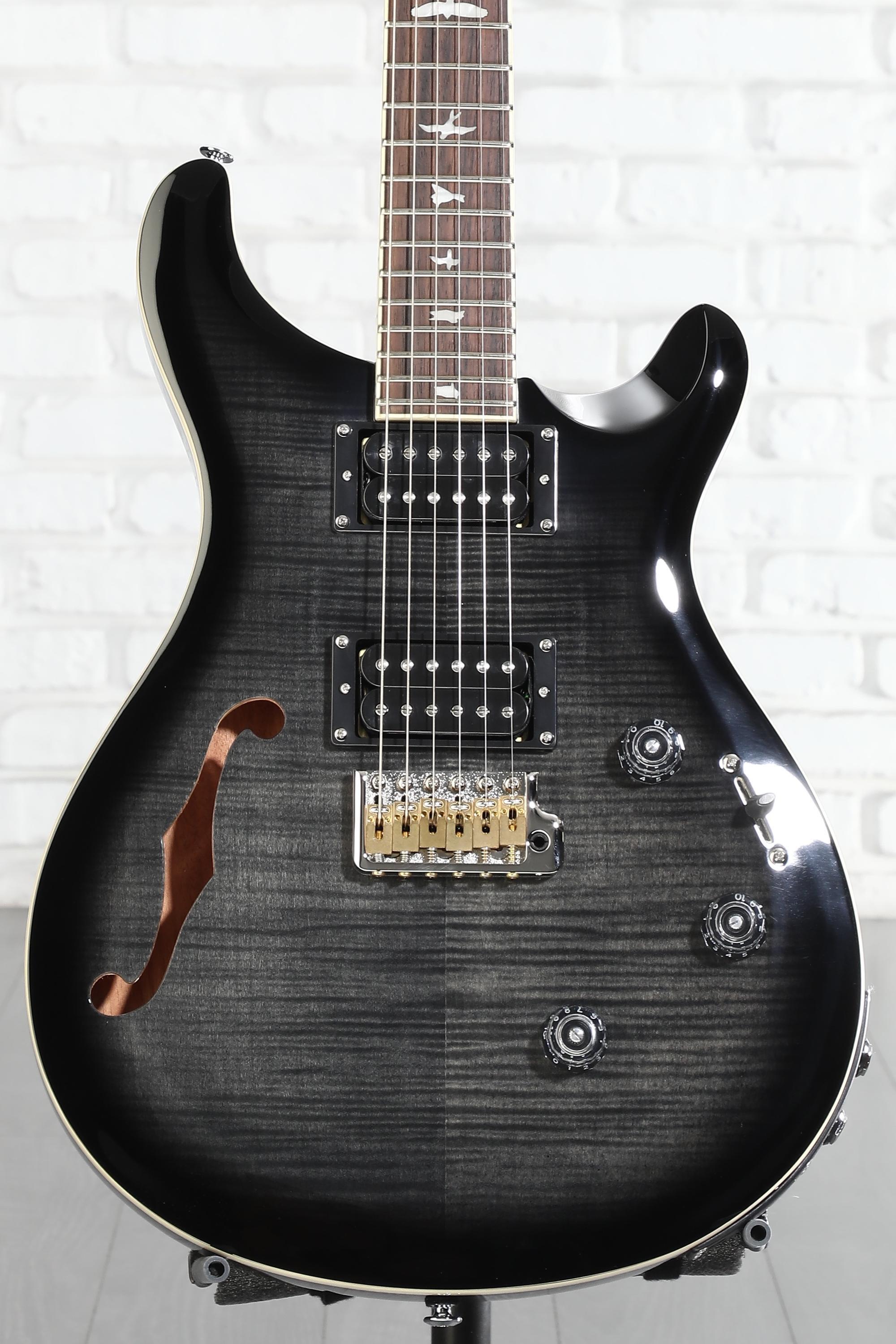 PRS SE Custom 24 Semi-Hollow Piezo Electric Guitar - Charcoal
