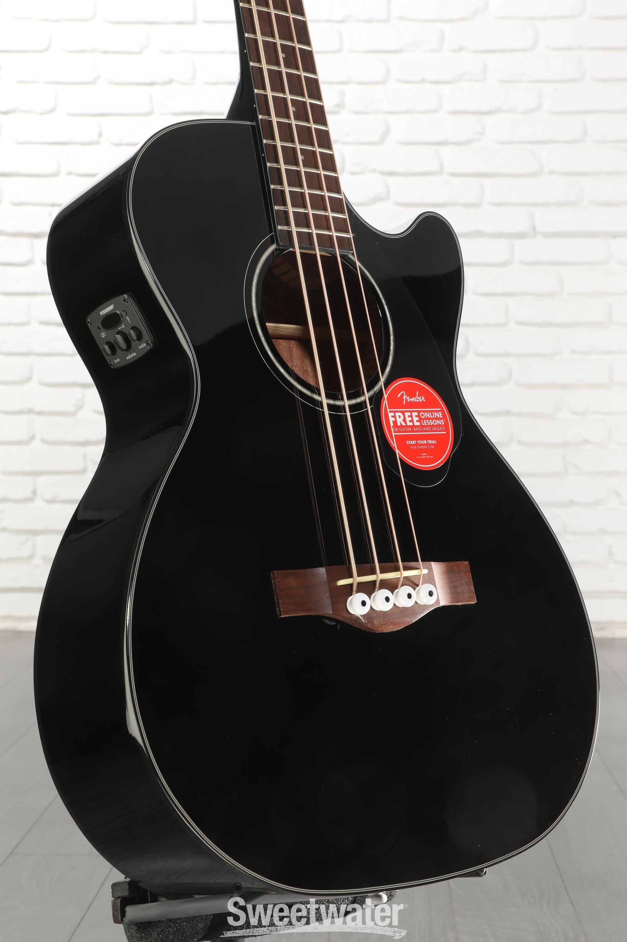 Photo of Fender CB-60SCE Acoustic-electric Concert Bass Guitar - Black