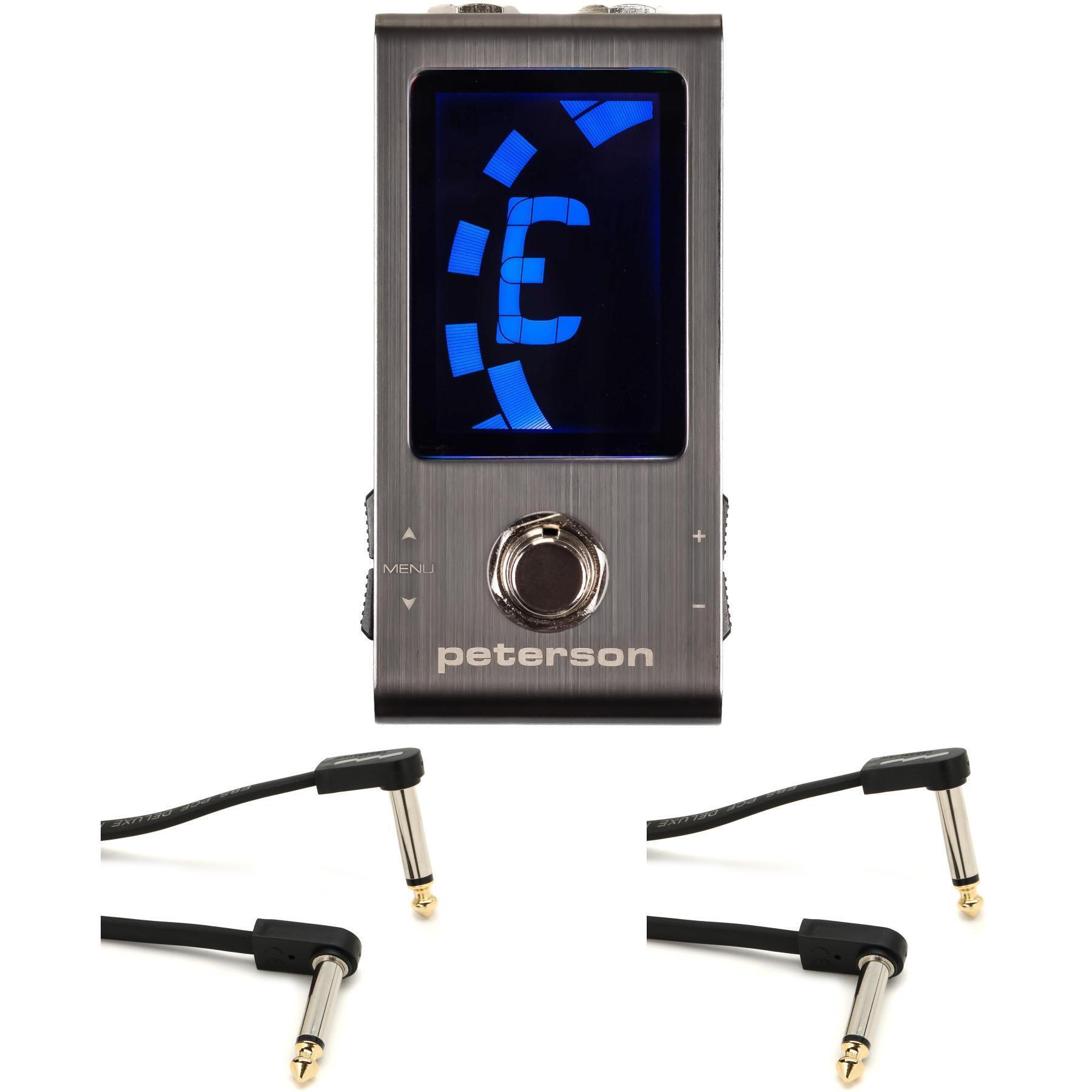 Peterson StroboStomp Mini Pedal Tuner with Patch Cables