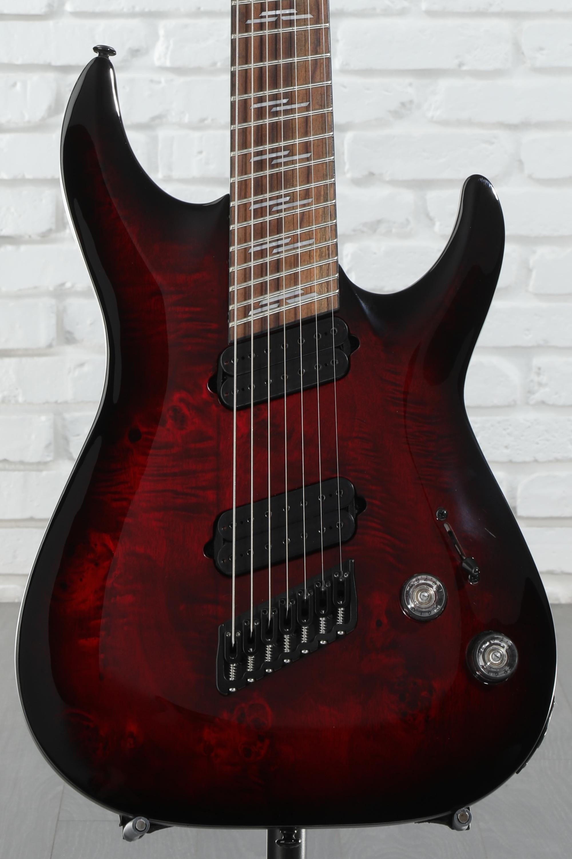 Schecter Omen Elite-7 Multiscale Electric Guitar - Black