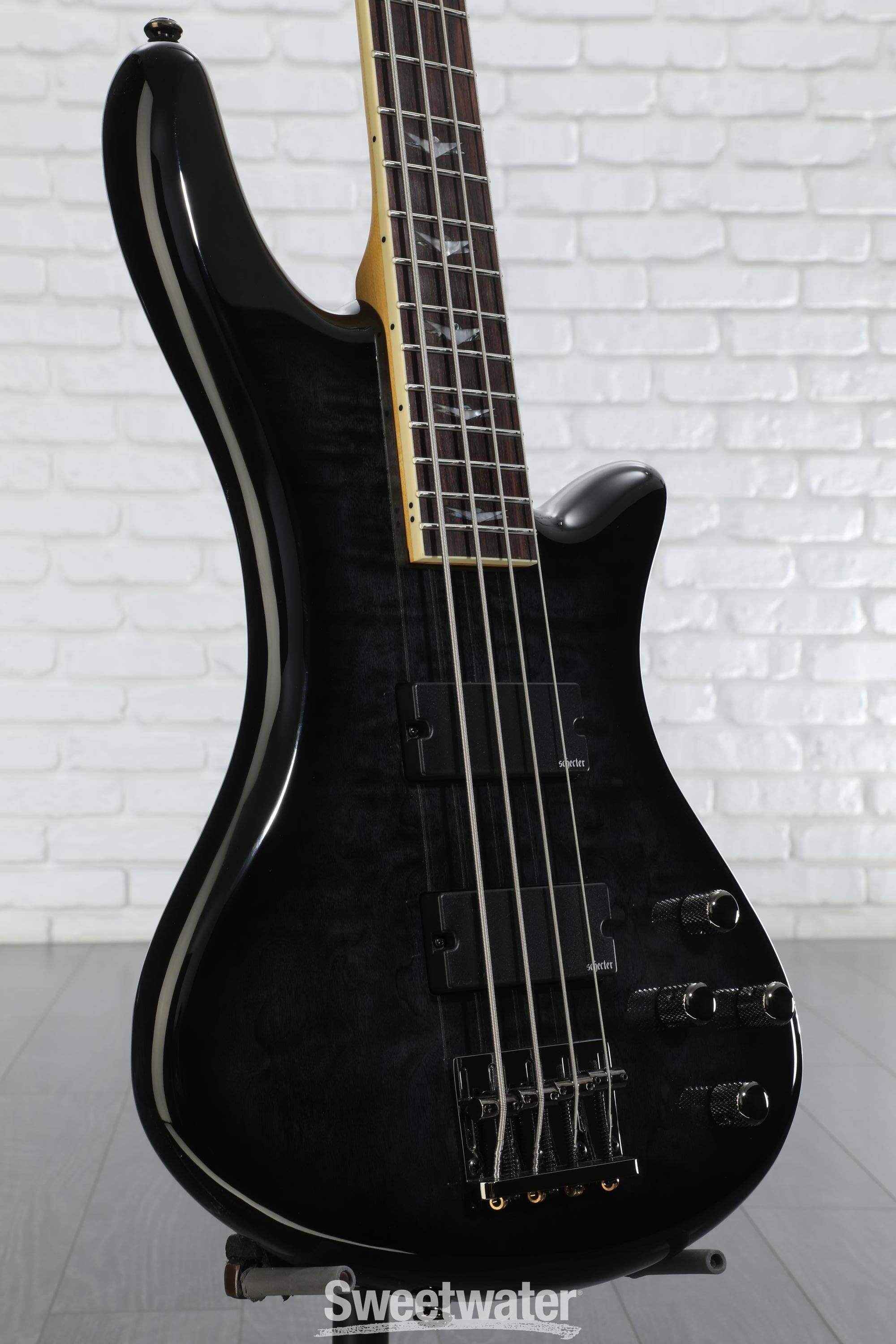 Schecter Stiletto Extreme 4 Bass Guitar - See-Thru Black
