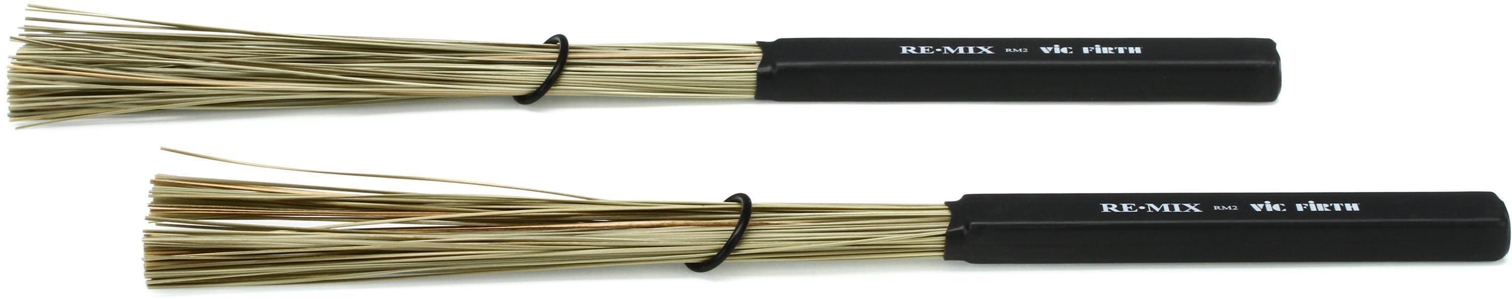 Photo of Vic Firth REMIX Brushes (Pair) - African Grass