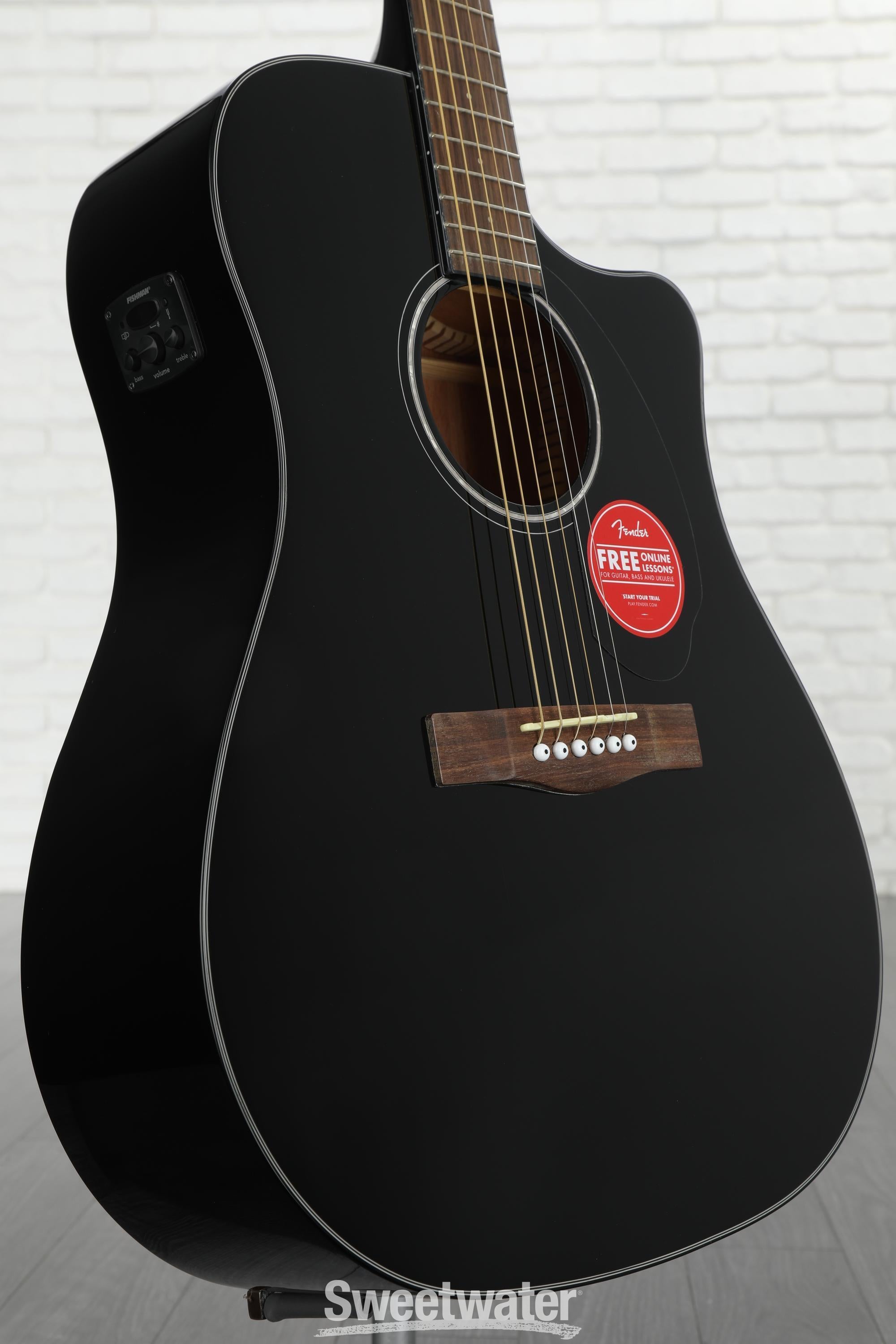 Fender CD-60SCE Acoustic-electric Guitar - Black | Sweetwater
