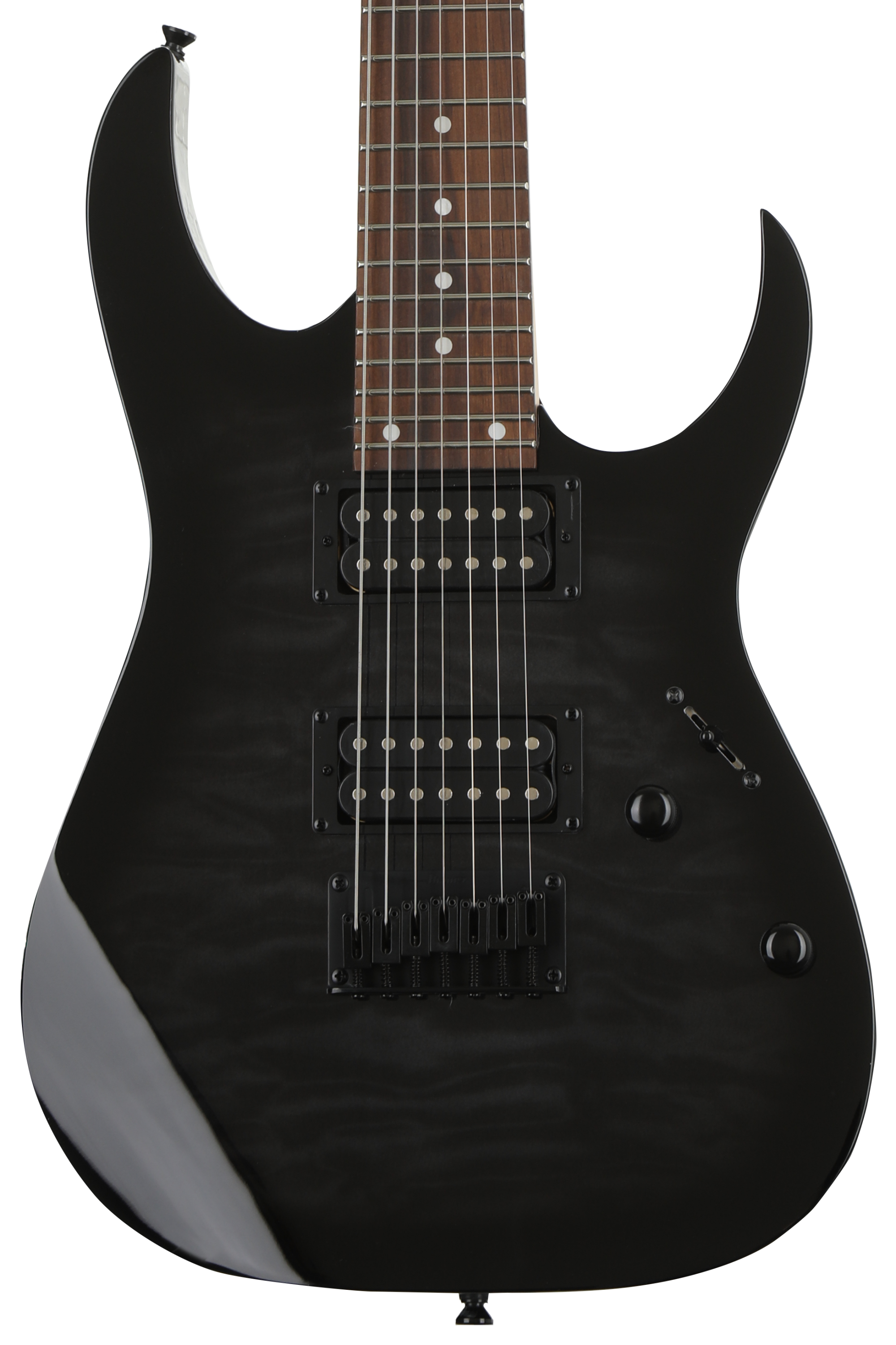 Ibanez Gio GRG7221QA - Transparent Black Sunburst | Sweetwater