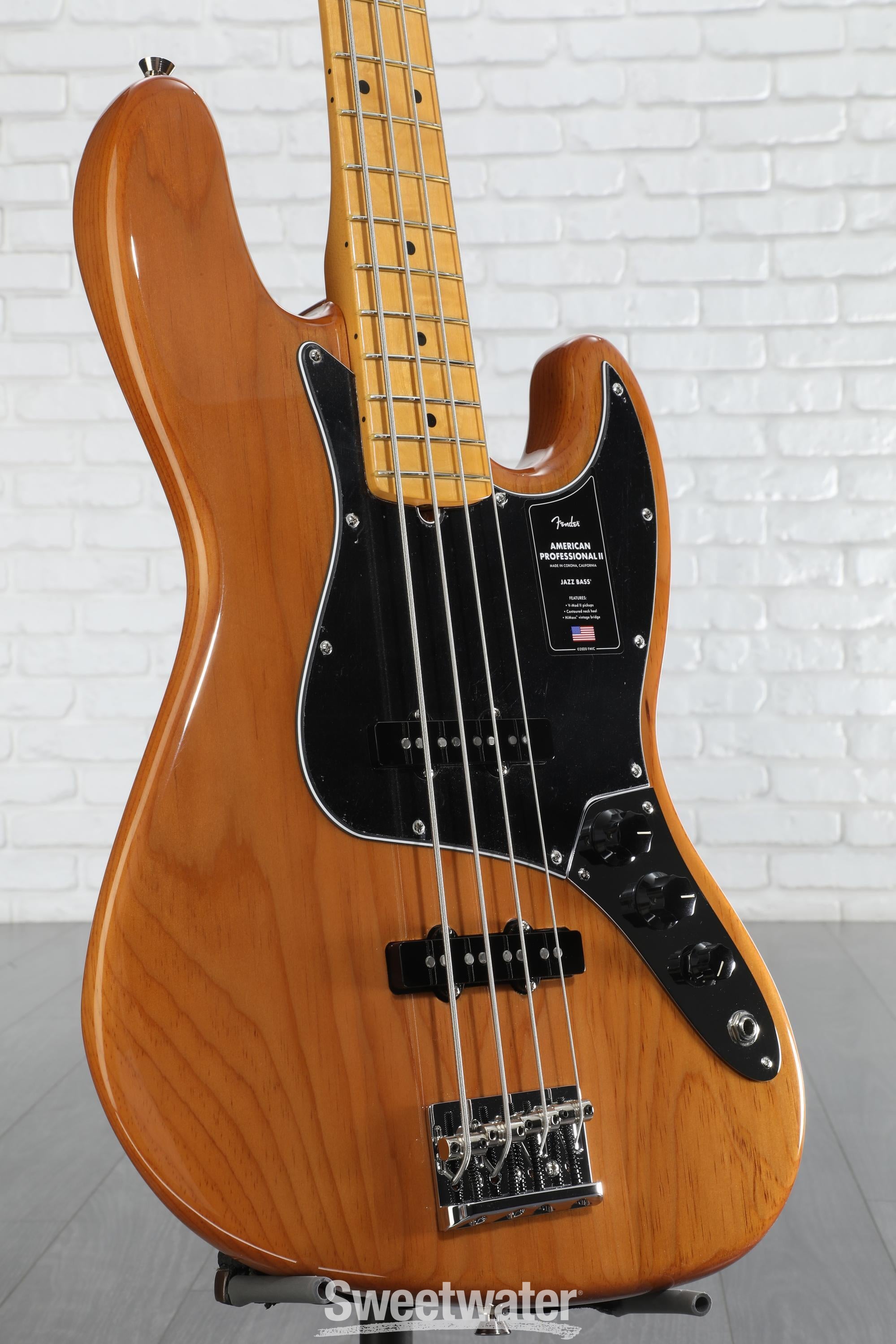 Fender American Professional II Jazz Bass Guitar - Natural