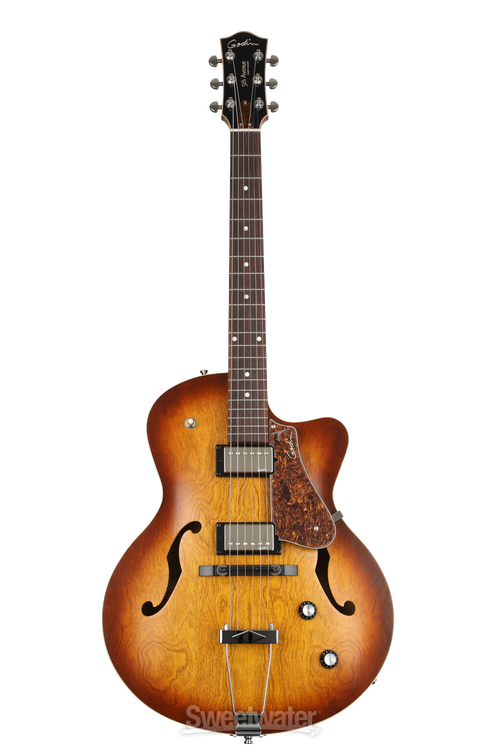 Godin 5th Avenue CW Kingpin II HB Hollowbody Electric Guitar 