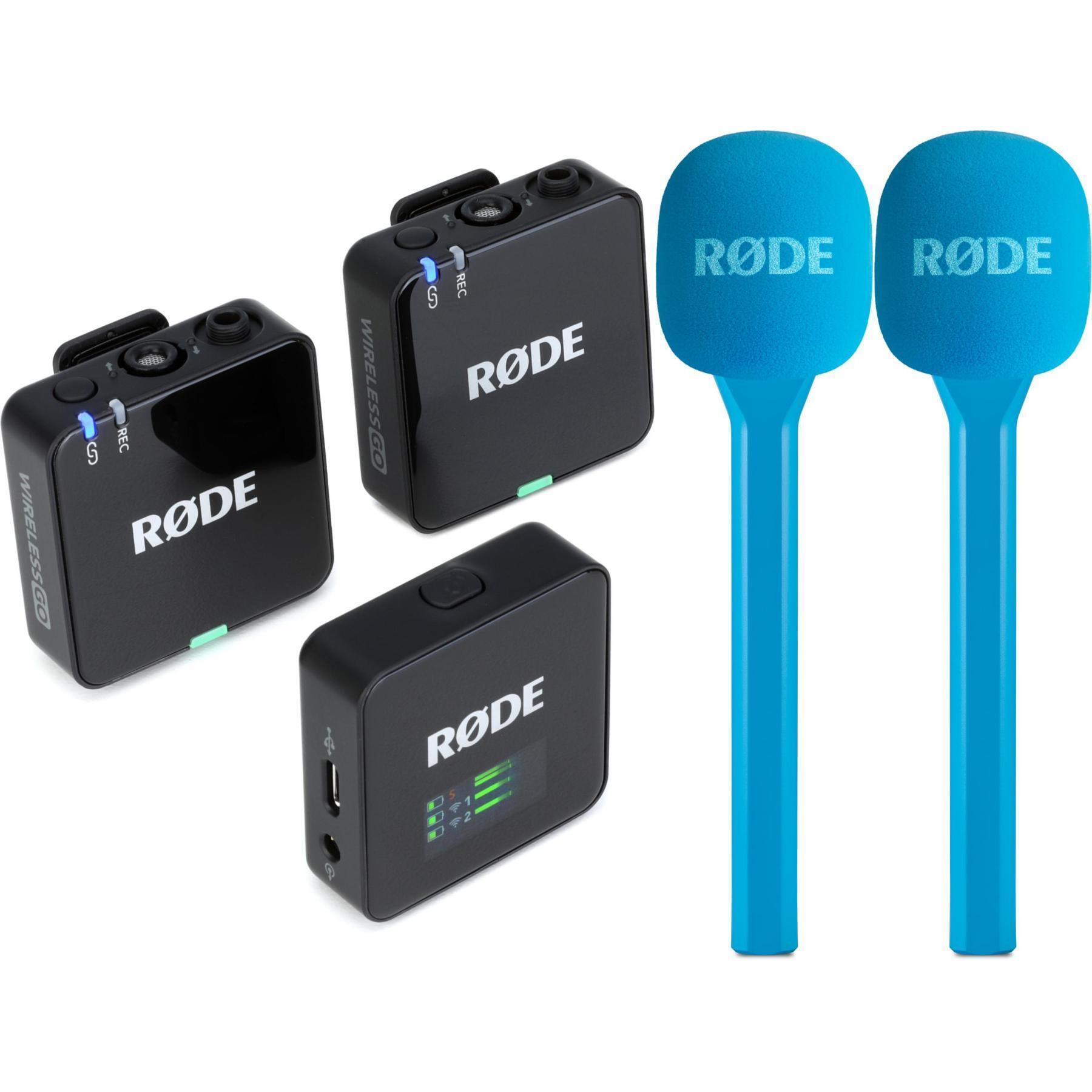 Photo of Rode Wireless GO III Dual-channel Wireless Microphone System with Handheld Adapters - Blue