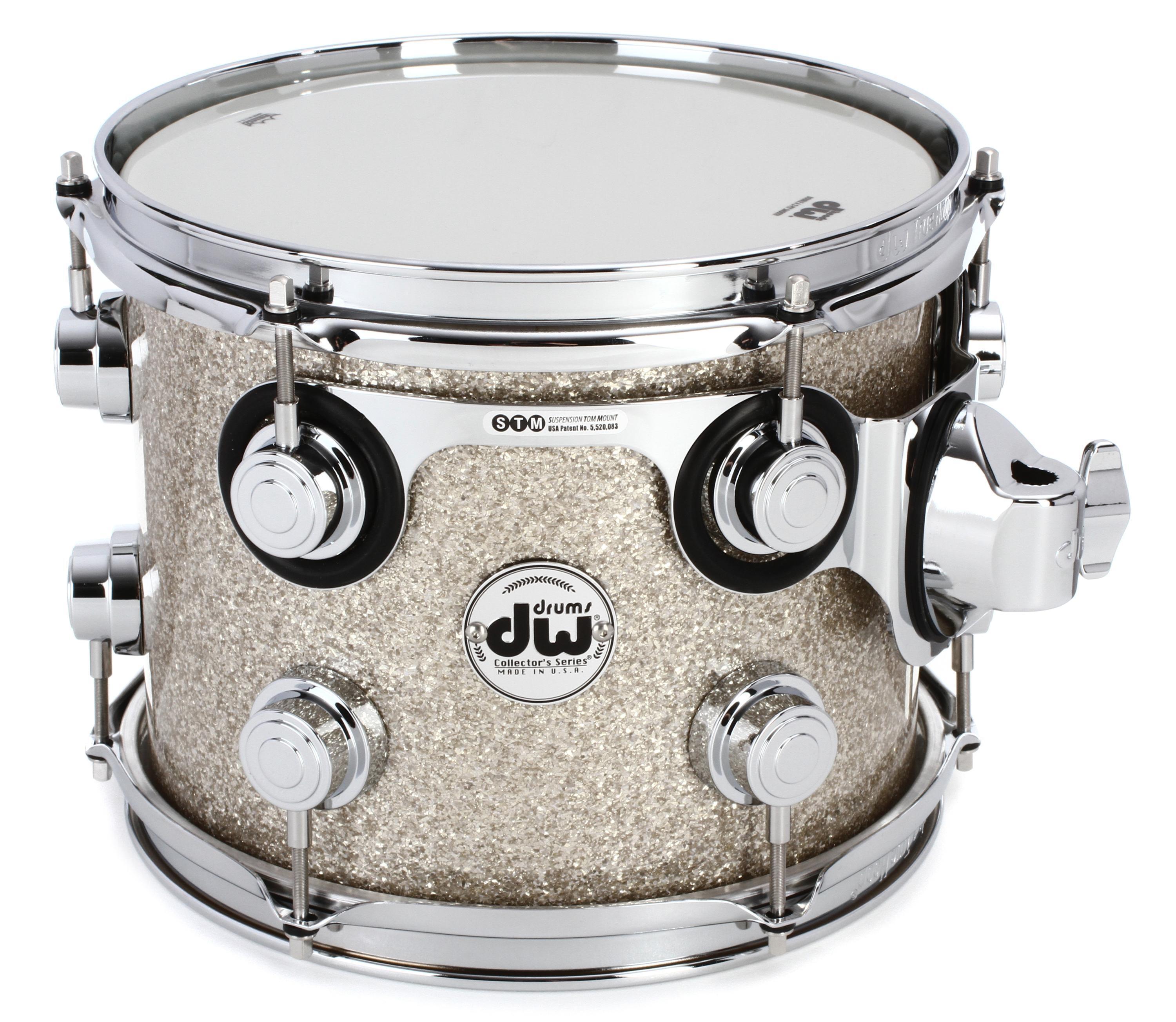 Photo of DW Collector's Series Mounted Tom - 8 x 10 inch - Broken Glass FinishPly