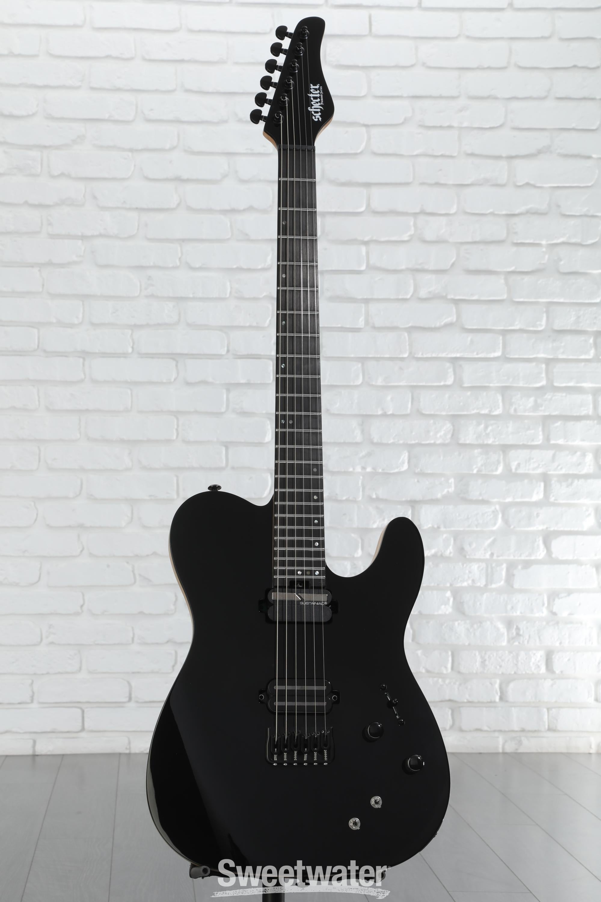 Schecter PT SLS Elite Baritone Electric Guitar - Gloss Black, Sweetwater Exclusive