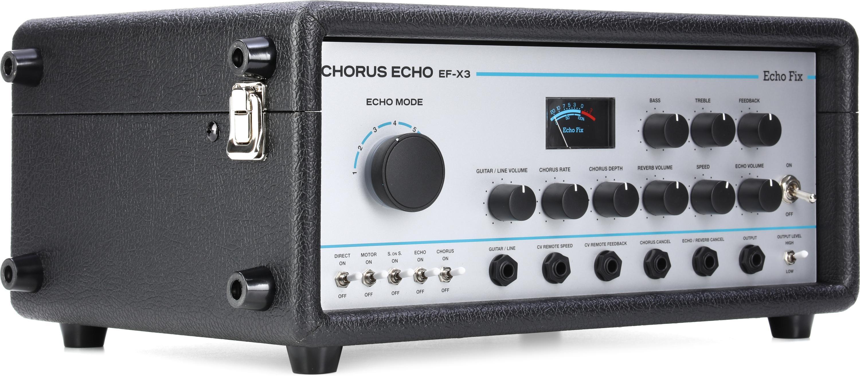 Photo of Echo Fix EF-X3 Tolex Chorus Echo Tape Delay - Retro Silver Front Panel