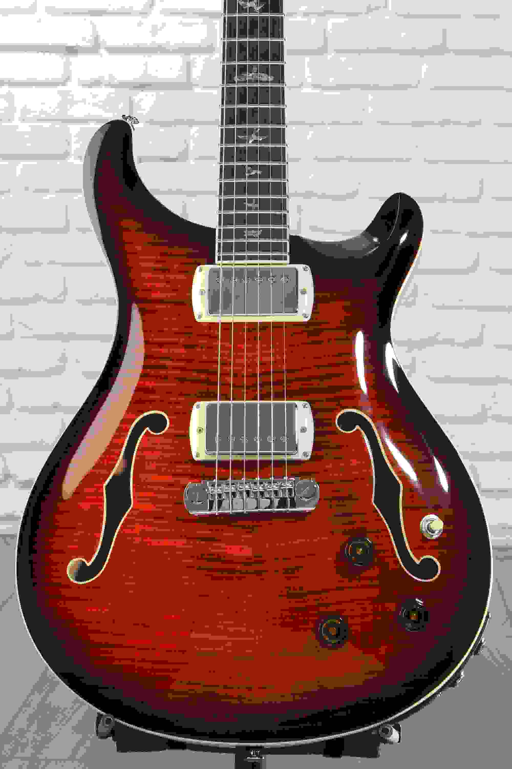 PRS SE Hollowbody II Piezo Electric Guitar - Orange Tiger Smokeburst