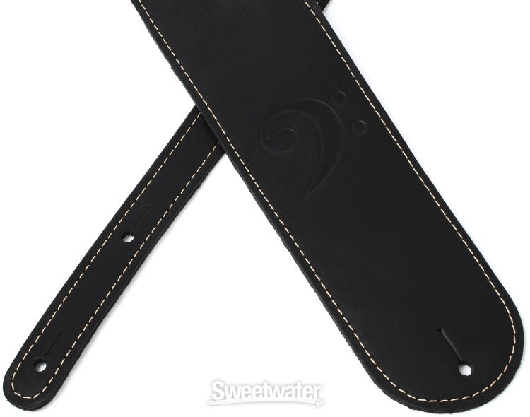 LM Products The Bass-Ball 3 Garment Leather Bass Strap - Black