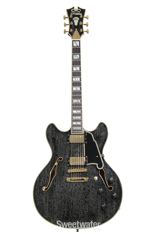 D'Angelico Excel DC Semi-hollowbody Electric Guitar - Black Dog