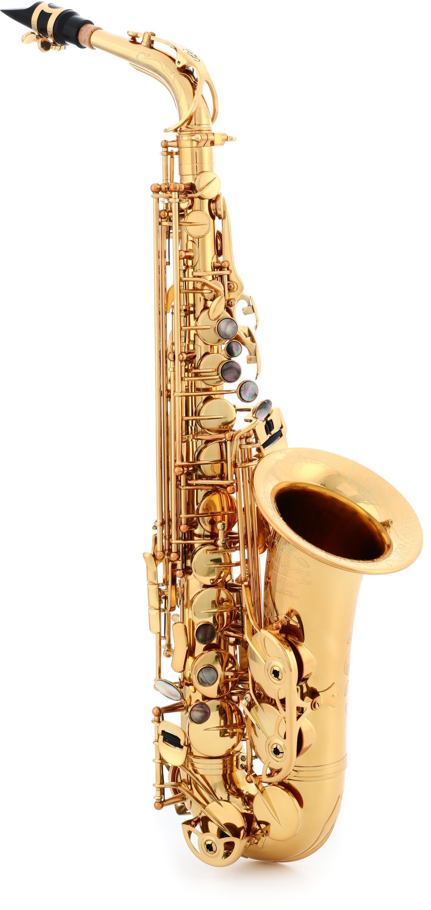Growling Sax Uprise Series Professional Alto Saxophone Gold Lacquer