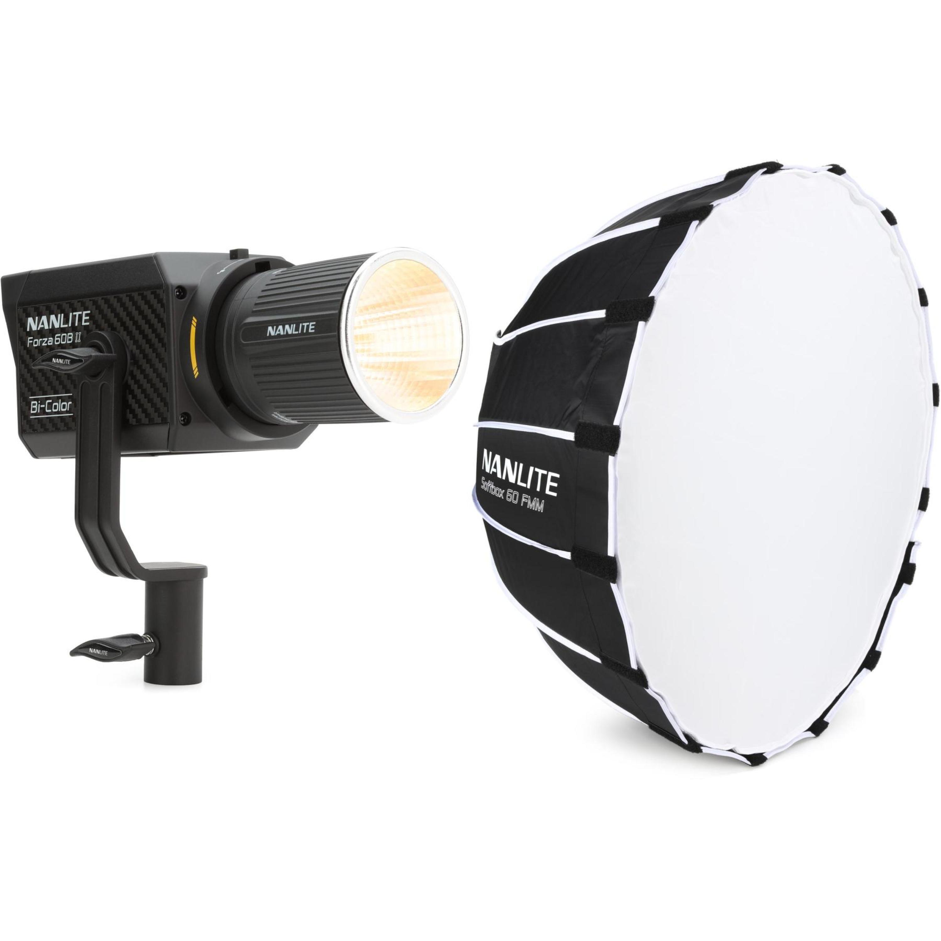 Nanlite Forza 60B II LED Spotlight with 22" Softbox | Sweetwater