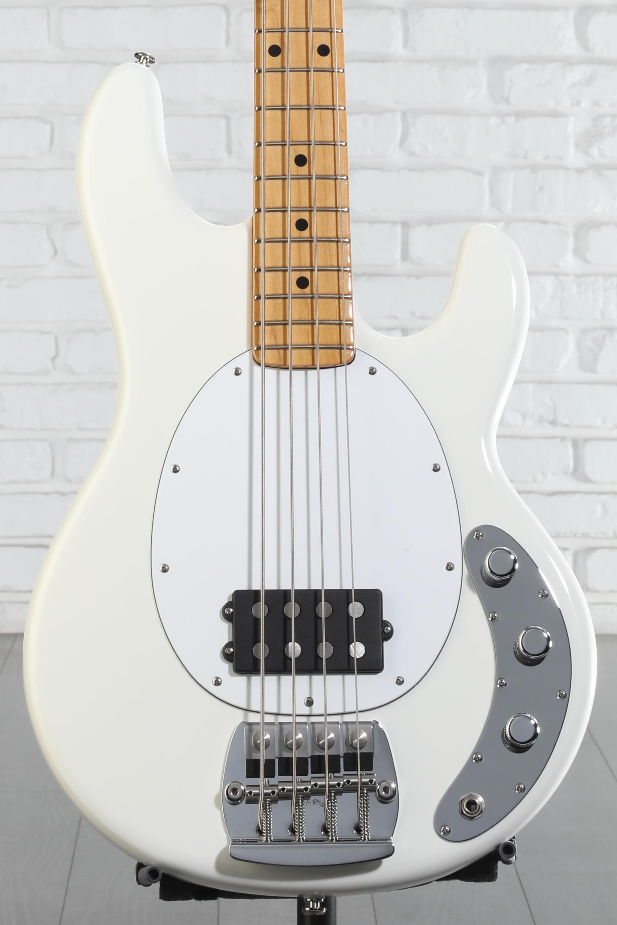 Ernie Ball Music Man Retro '70s StingRay Bass Guitar - White