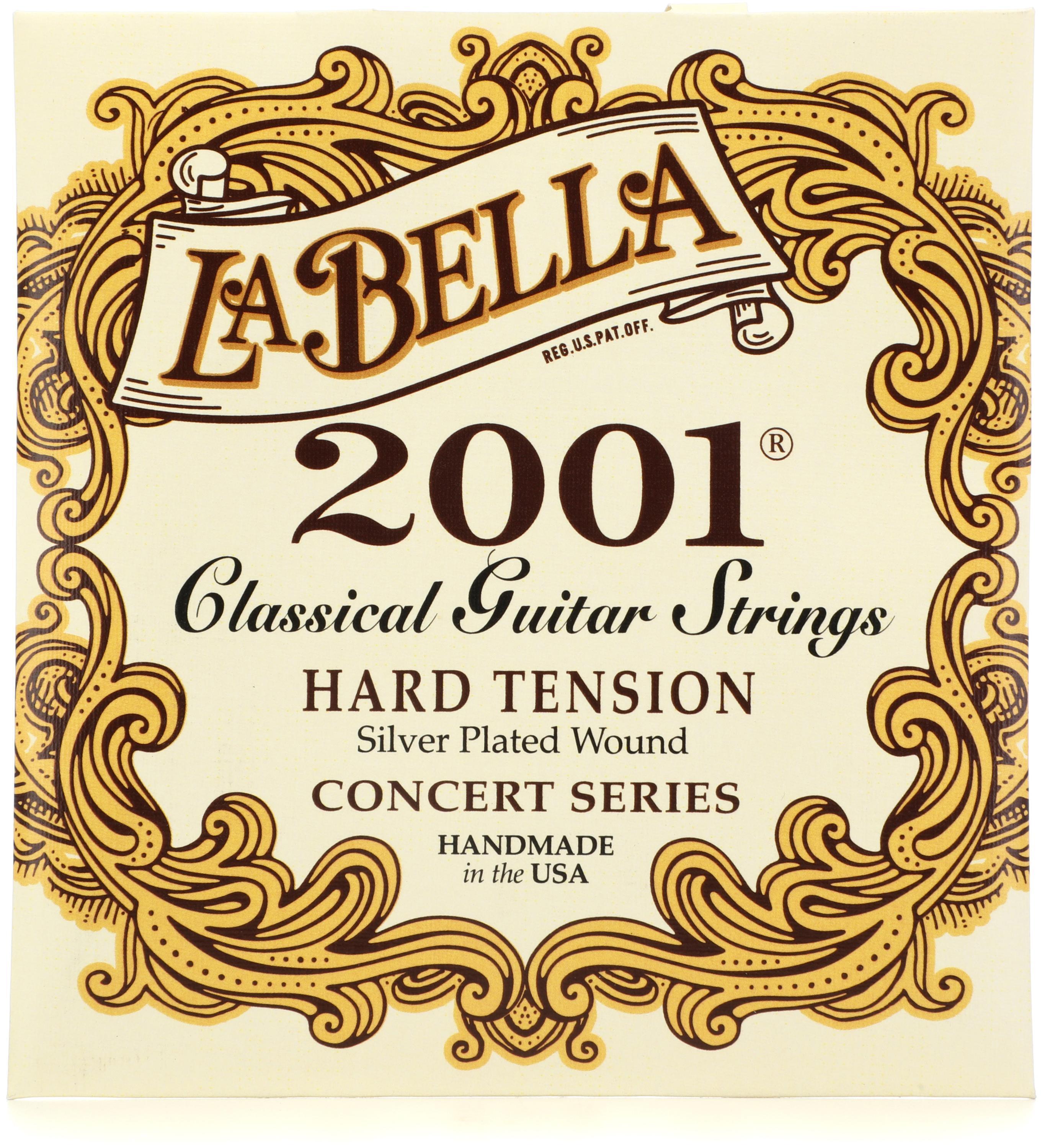 La Bella 2001 Black Nylon & Silver-plated Wound Flamenco Guitar