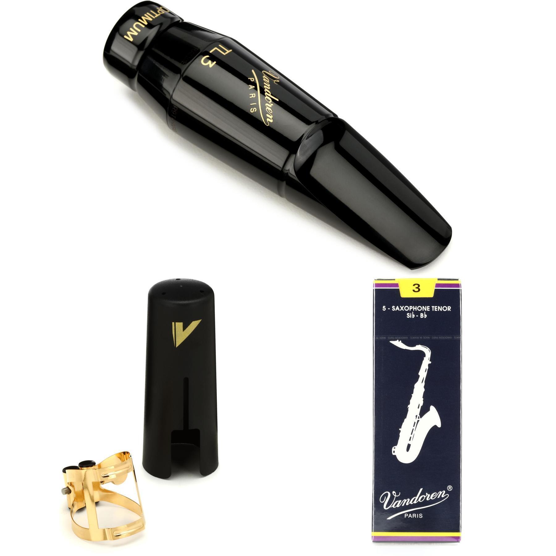 Vandoren SM721 Optimum Tenor Saxophone Mouthpiece, Ligature, and Reeds