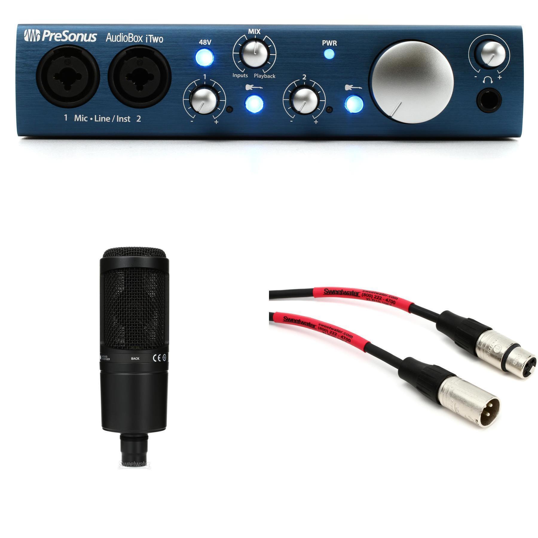Rode NT1-A Recording Microphone Package with PreSonus AudioBox USB,  Sennheiser Headphones, & Stand