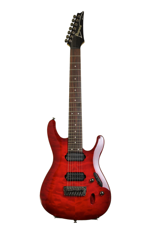 Ibanez S Series S7421 7 String Transparent Red Burst