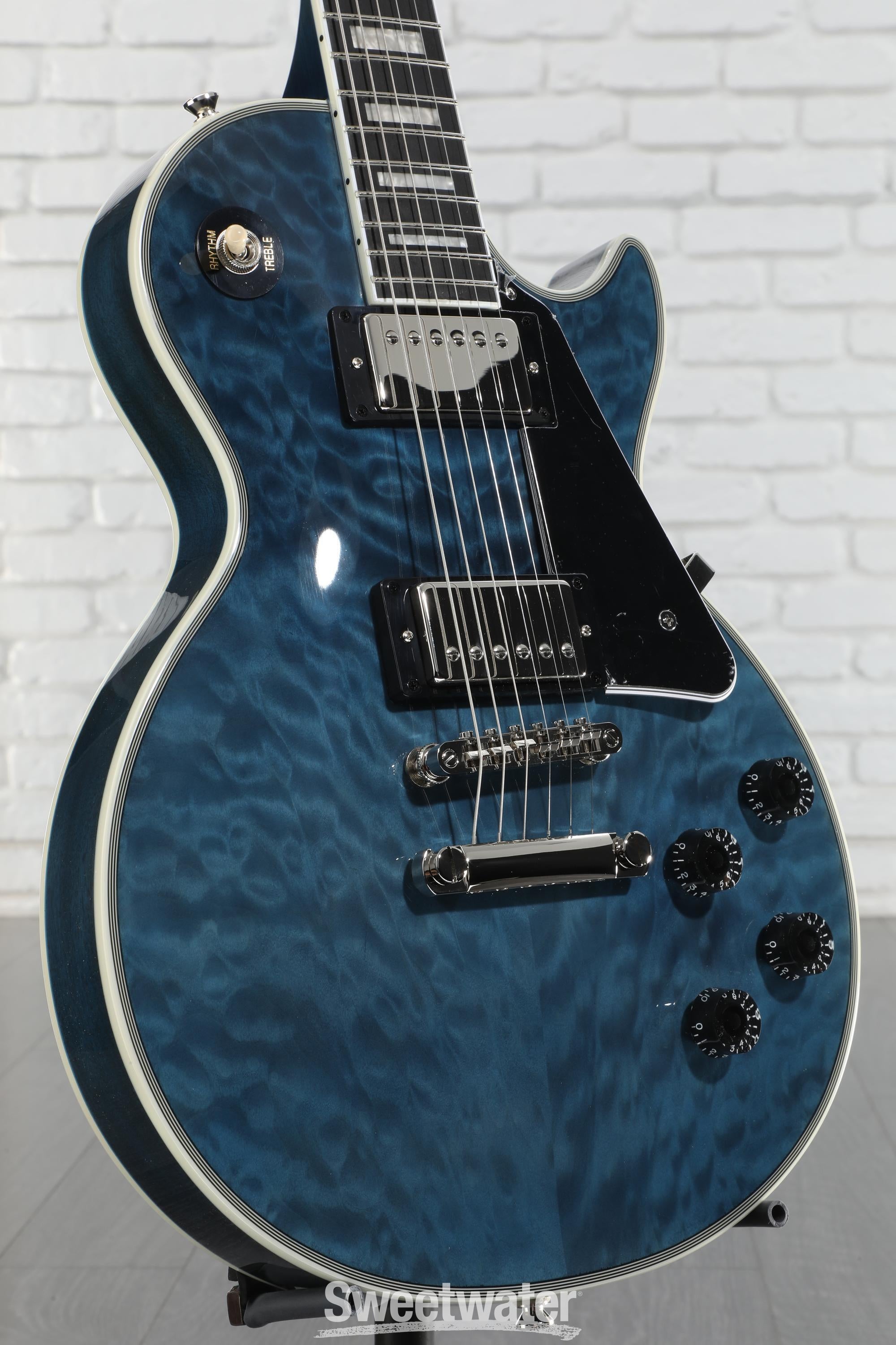 ギター Epiphone Les Paul Quilt Viper Blue EPIPHONE LES PAUL CUSTOM QUILT VIPER BLUE -