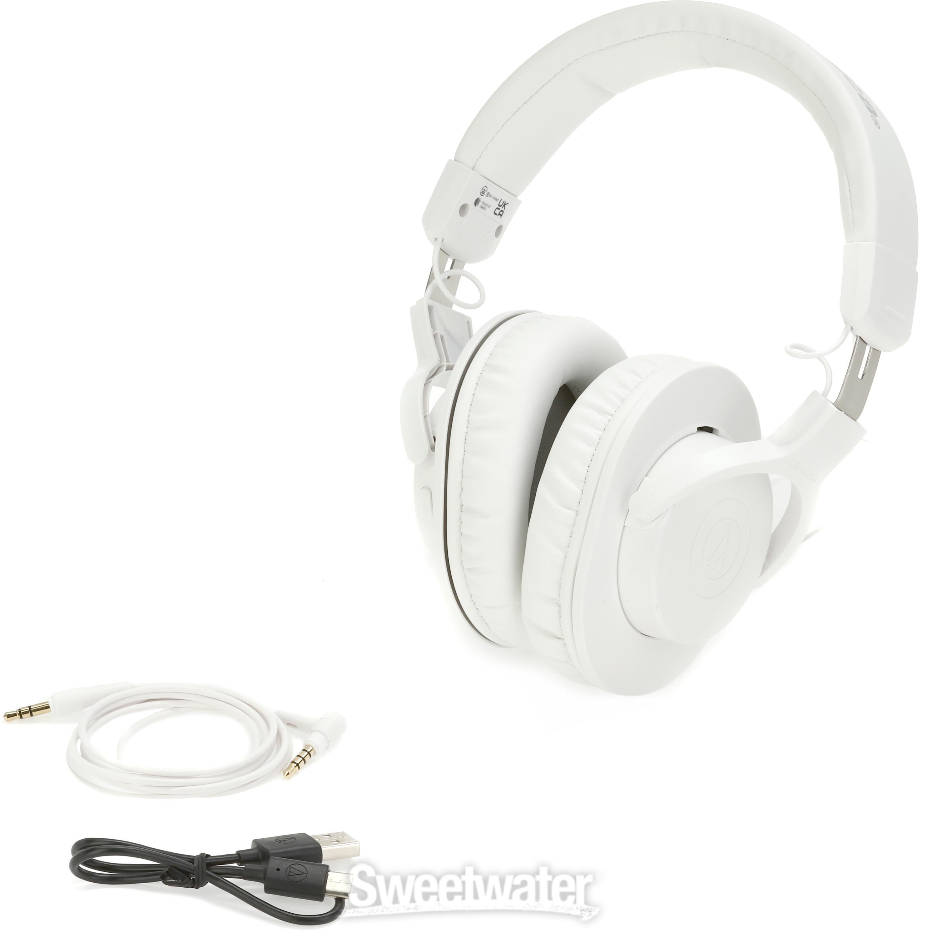 Audio-Technica ATH-M20xBT Wireless Over-ear Headphones - White 