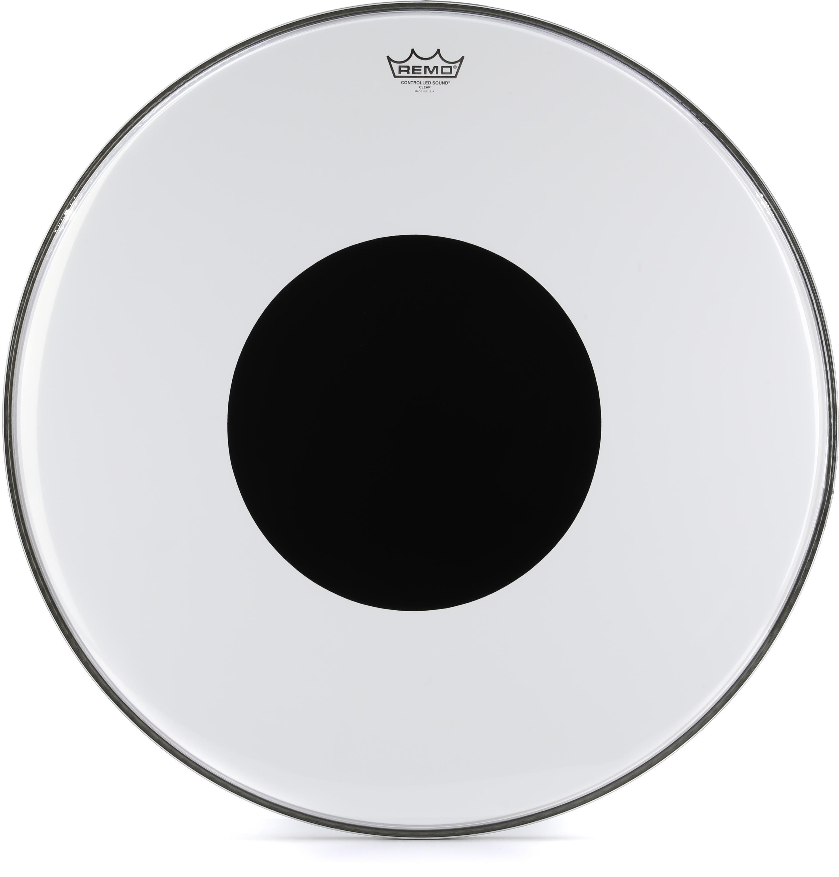 Photo of Remo Controlled Sound Clear Bass Black Dot Drumhead - 26 inches