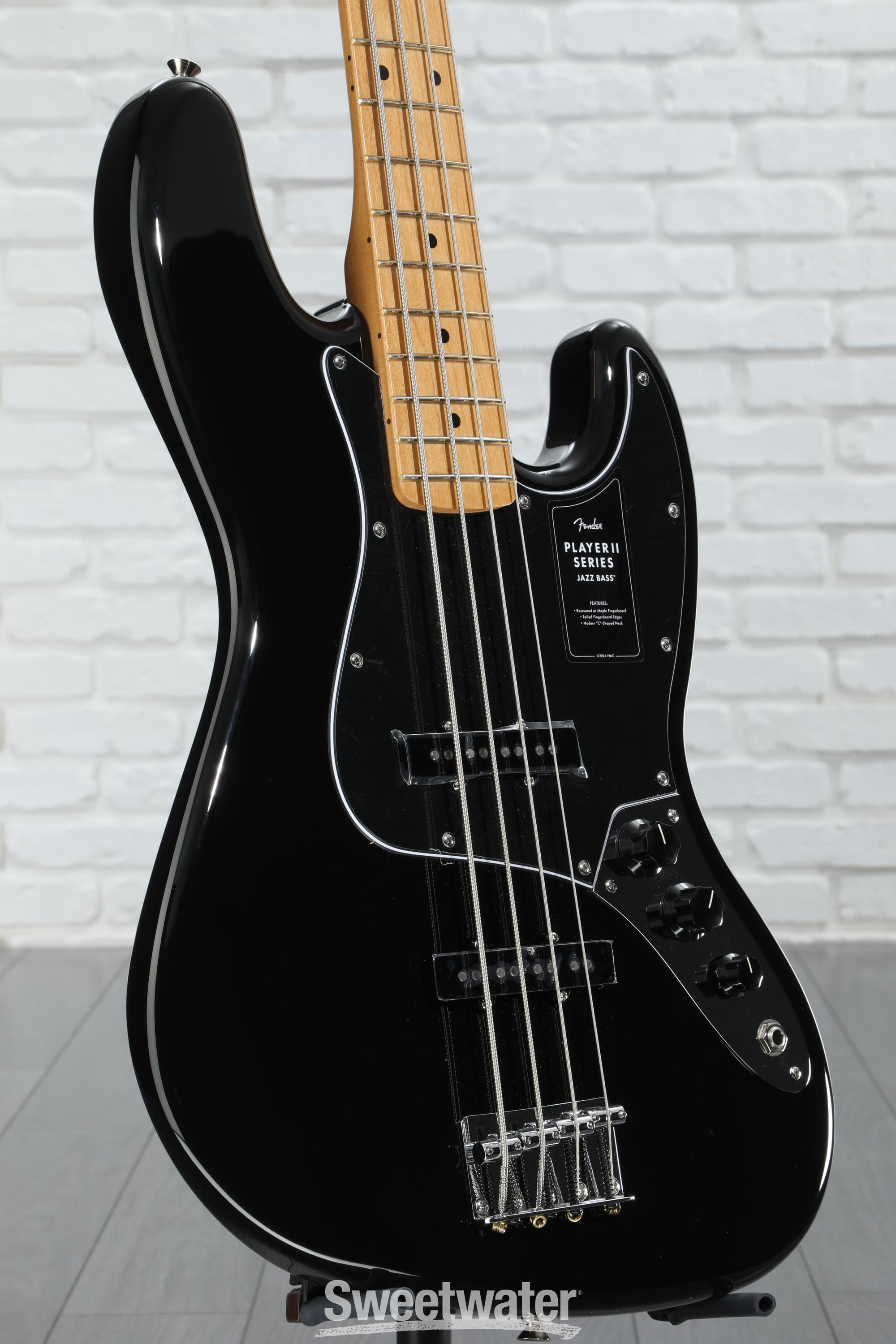 ベース fender player jazz bass pf blk Fender Player II Jazz Bass - Black with Maple Fingerboard