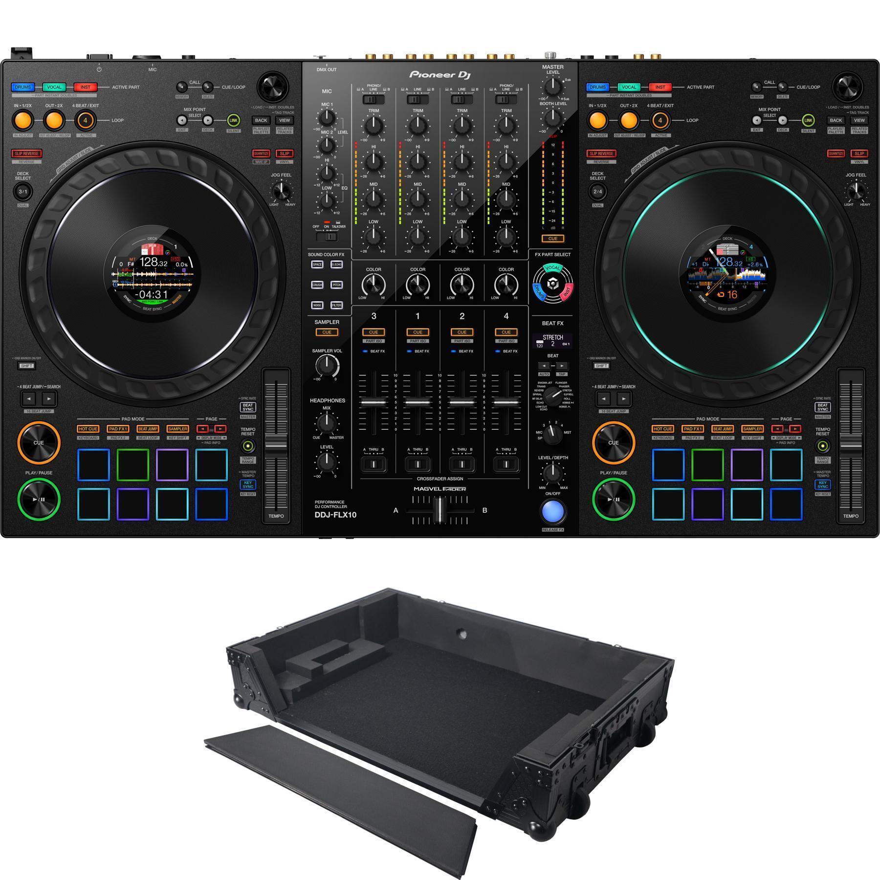 Pioneer DJ DDJ-FLX10 4-deck DJ Controller with Decksaver 